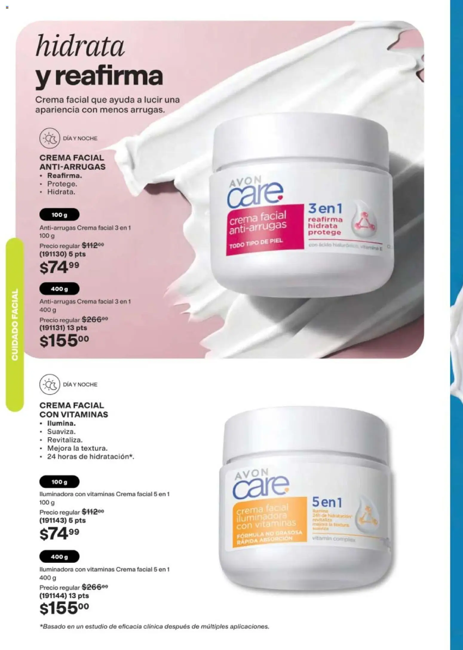 Nuevas ofertas de AVON válidas en toda la República Mexicana desde el 10/07/2026. ¡Encuentra las mejores ofertas en AVON campaña 11 2026! | Página: 126 | Productos: Crema, Crema facial, Vitaminas