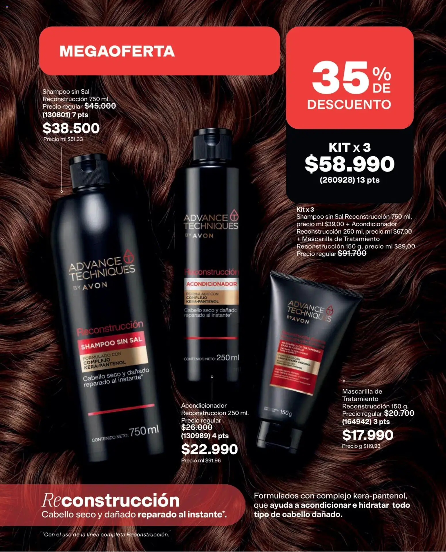 Avon revista - valida desde el 03/08/2026 | Página: 151 | Productos: Sal, Shampoo, Mascarilla, Acondicionador