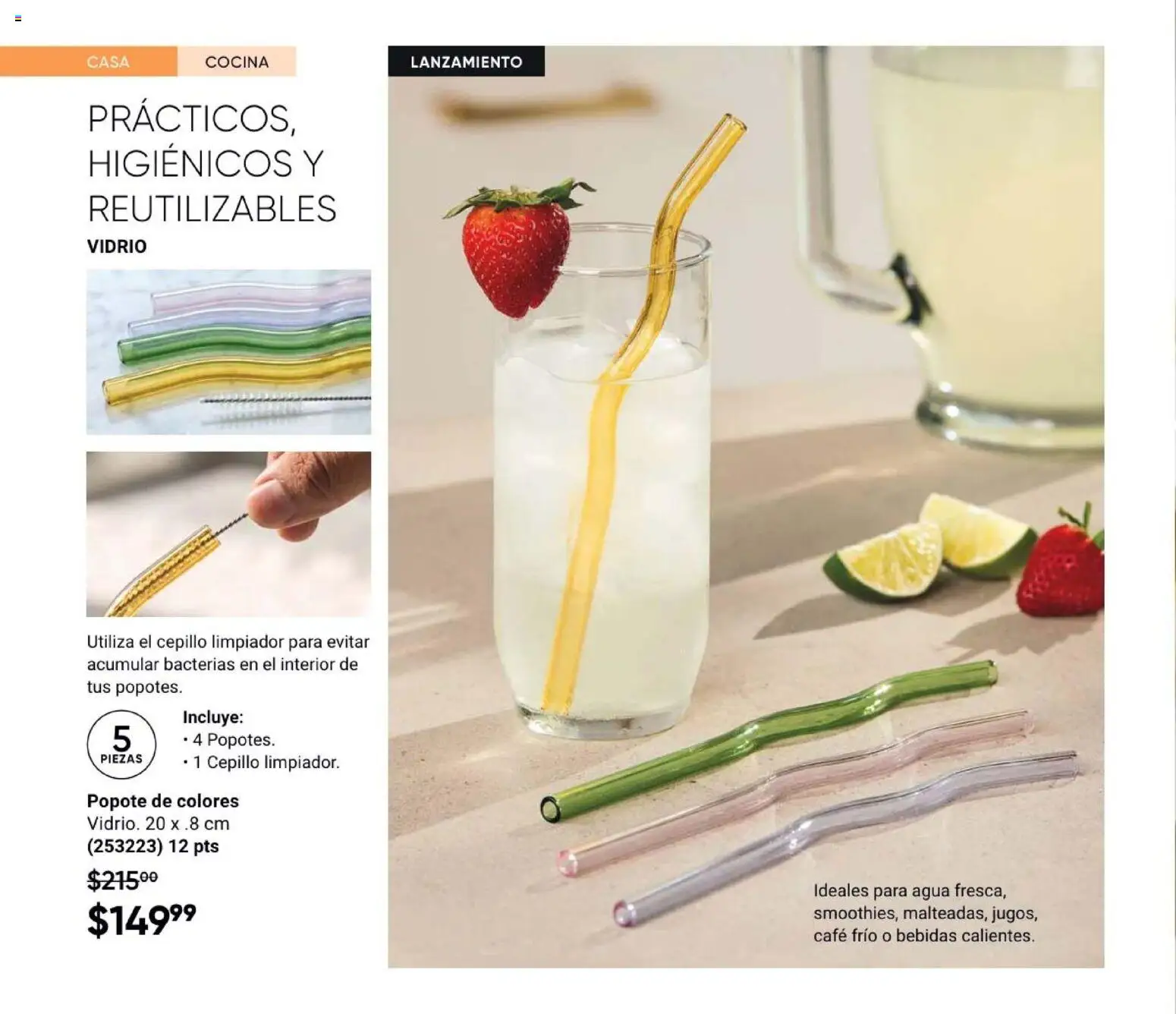 Nuevas ofertas de AVON válidas en toda la República Mexicana desde el 20/08/2026. ¡Encuentra las mejores ofertas en AVON Casa & Estilo 12 2026! | Página: 68 | Productos: Agua, Café, Limpiador, Cocina