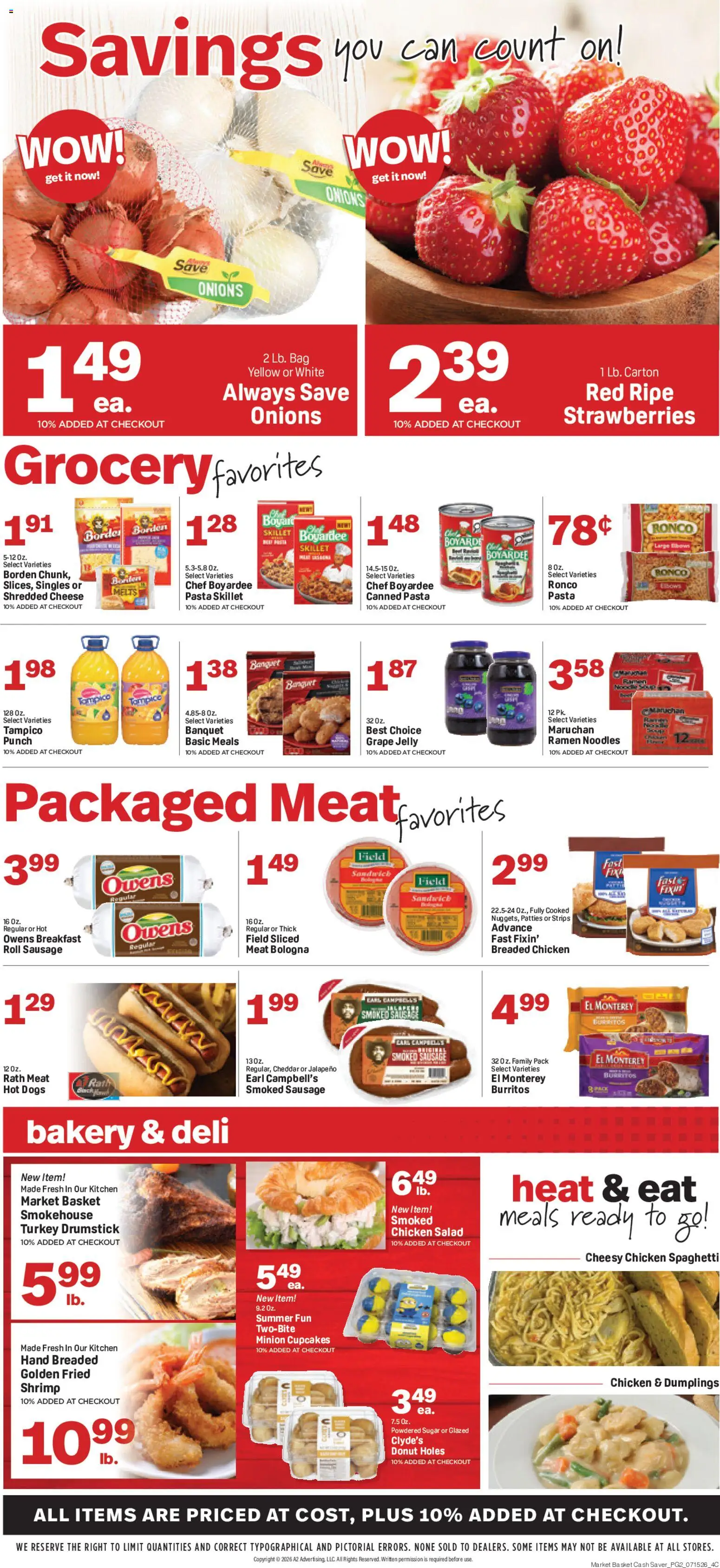 Market Basket Cash Saver - valid from 07/15/2026 | Page: 2 | Products: Bakery, Noodles, Sugar, Bag