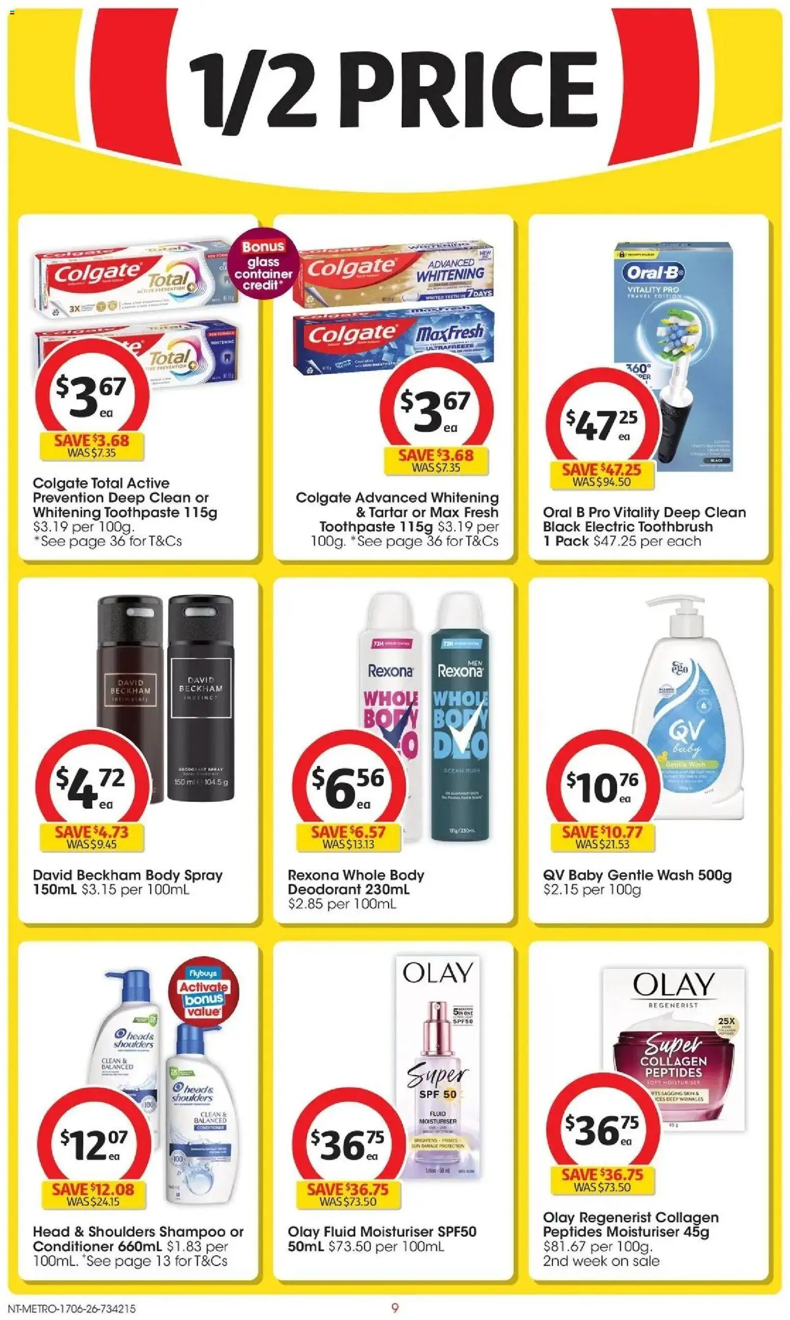 Coles catalogue - valid from 16.06.2026 | Page: 9 | Products: Shampoo, Toothpaste, Collagen, Electric toothbrush