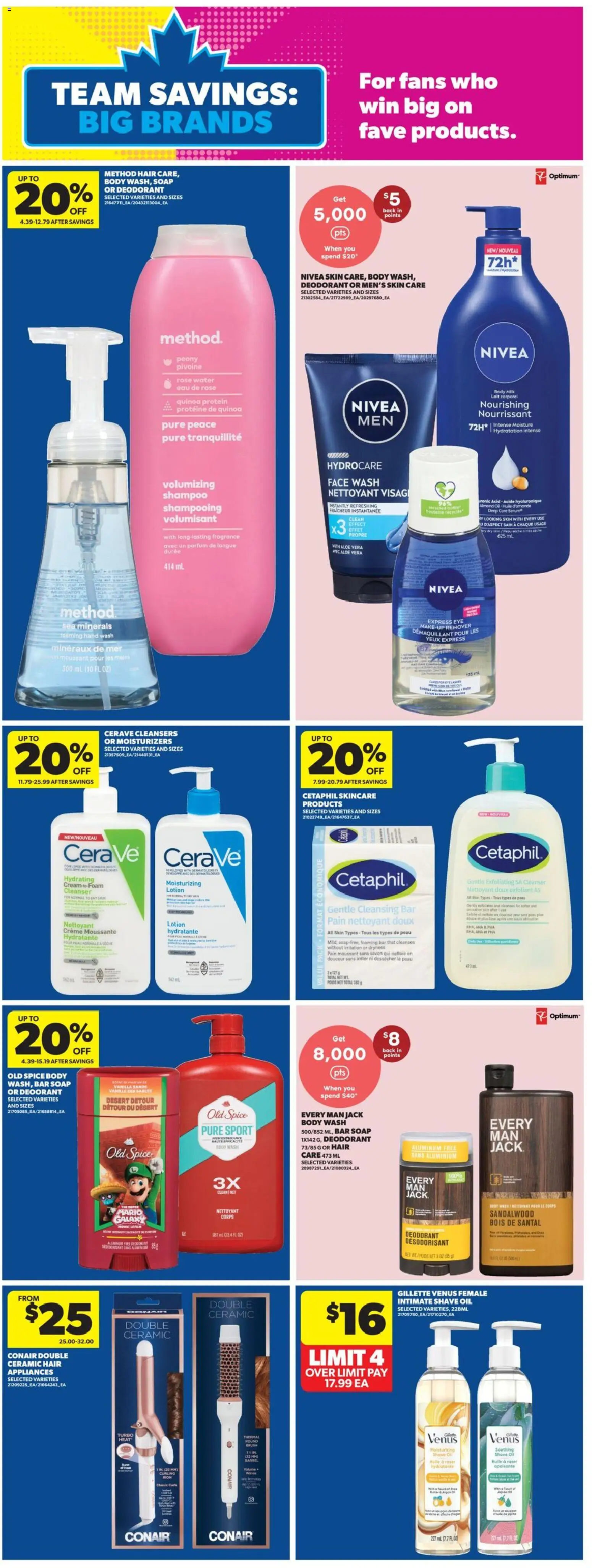 Real Canadian Superstore flyer valid from Jul 9, 2026 | Page: 21 | Products: Makeup remover, Soap, Deodorant, Oil