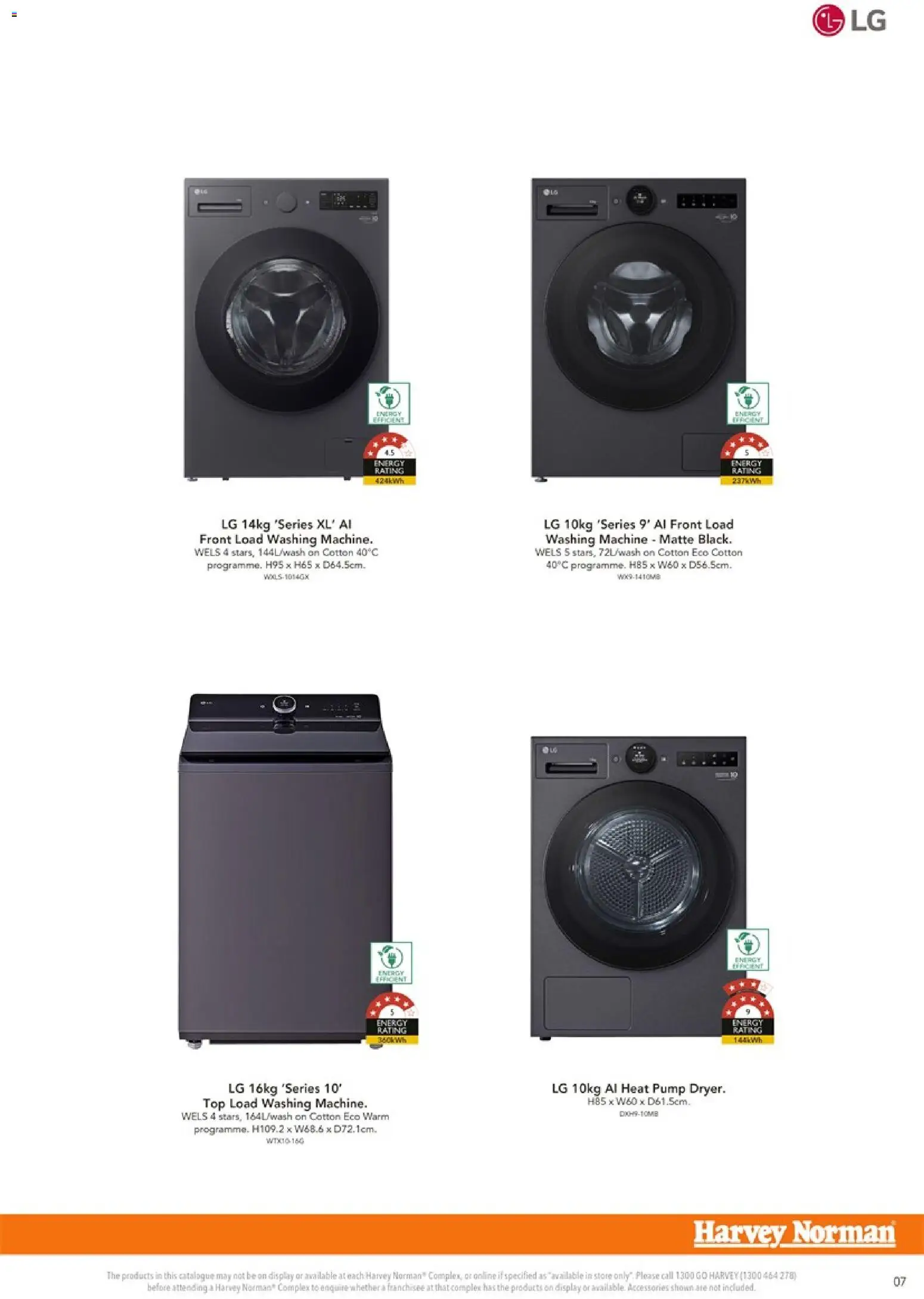 Harvey Norman catalogue - valid from 25/03/2026 | Page: 7 | Products: Accessories, Washing machine