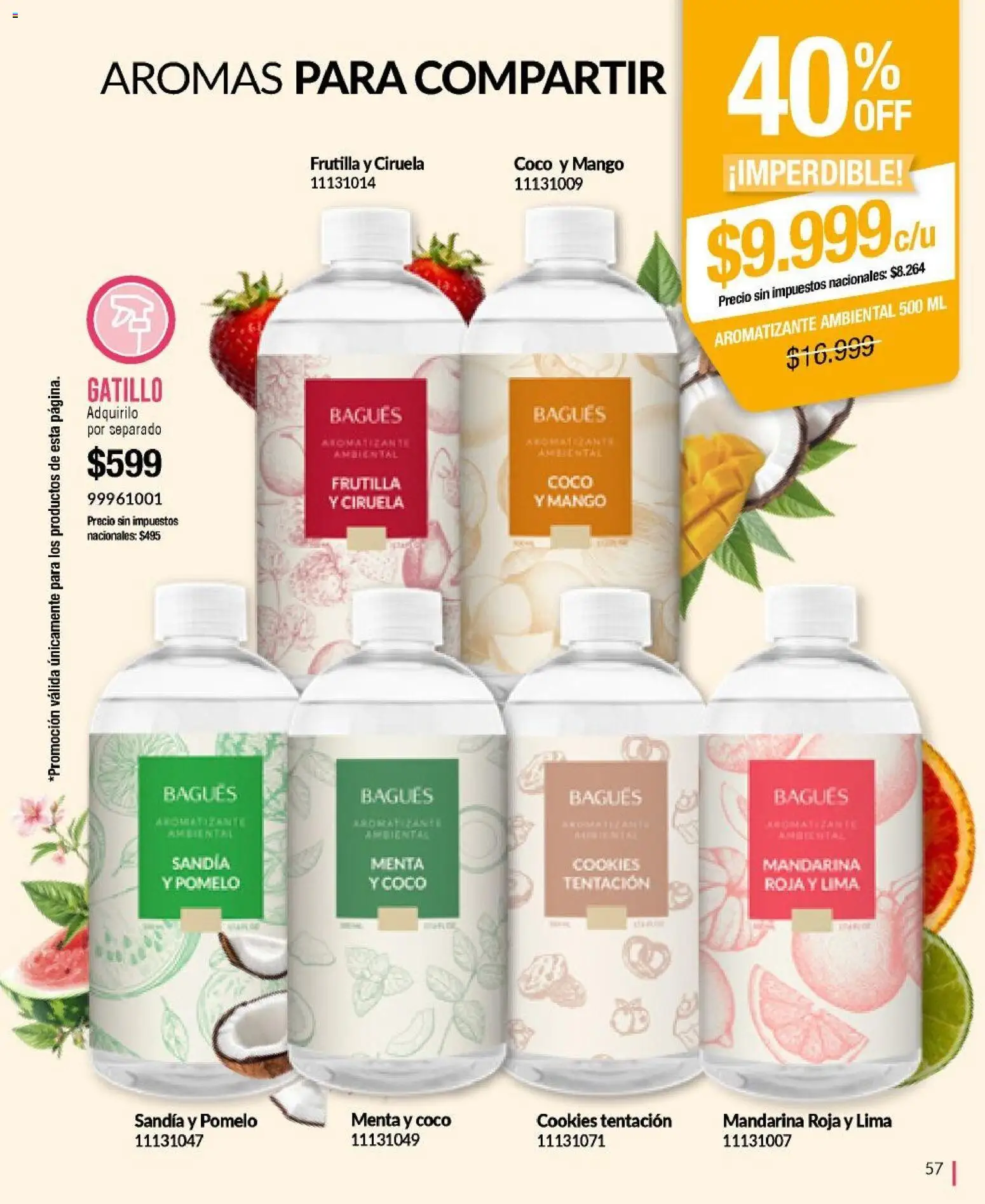 Bagués - Catálogo │ válido desde el 29/06/2026 | Página: 57 | Productos: Sandía, Lima, Mango, Pomelo