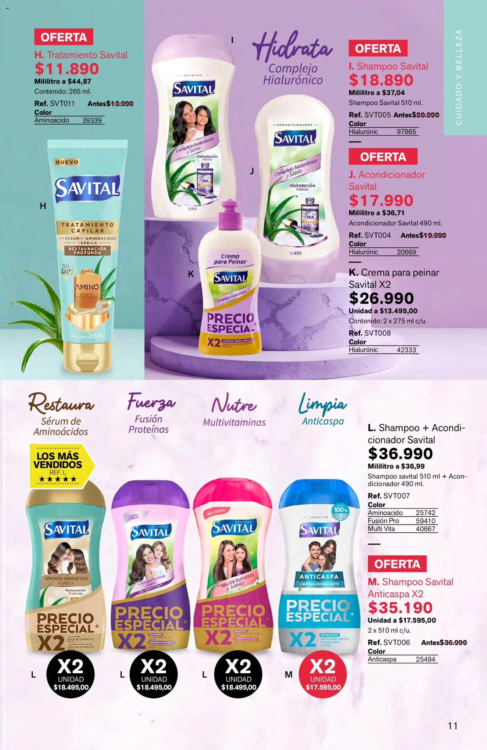 Leonisa revista - valida desde el 16.03.2026 | Página: 11 | Productos: Crema, Sal, Serum, Shampoo