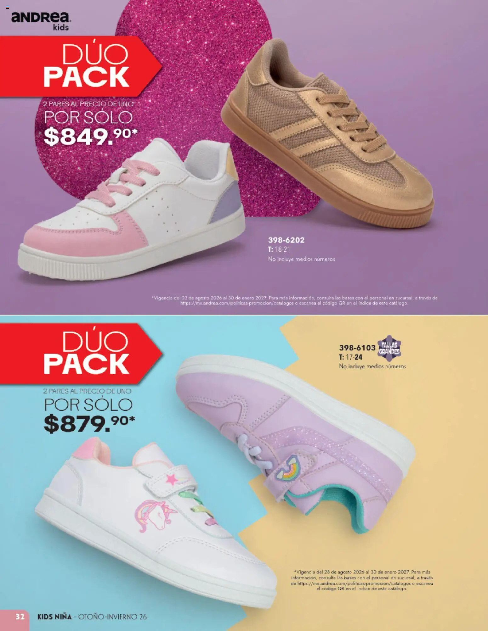 Nuevas ofertas de Andrea válidas en toda la República Mexicana desde el 23/08/2026. ¡Encuentra las mejores ofertas en Andrea catálogo Infantil! | Página: 32