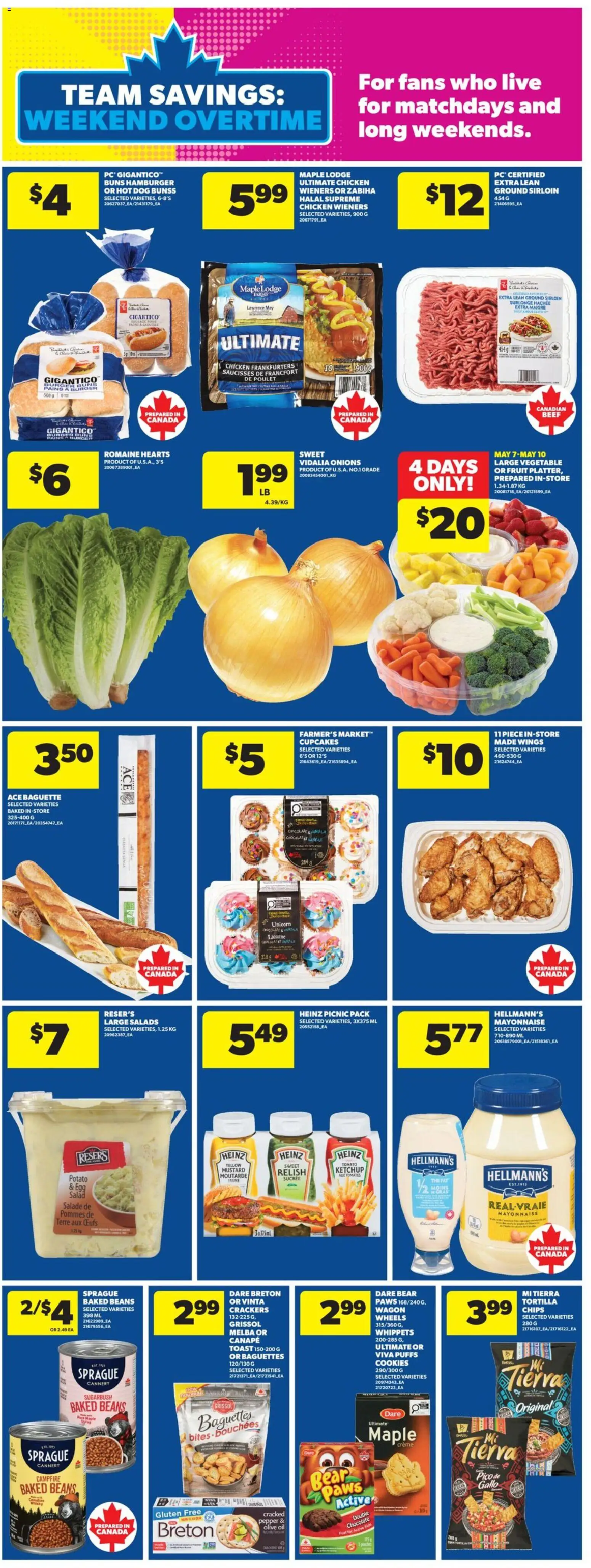Real Canadian Superstore flyer valid from 07.05.2026 | Page: 25 | Products: Ketchup, Salad, Chocolate, Chicken