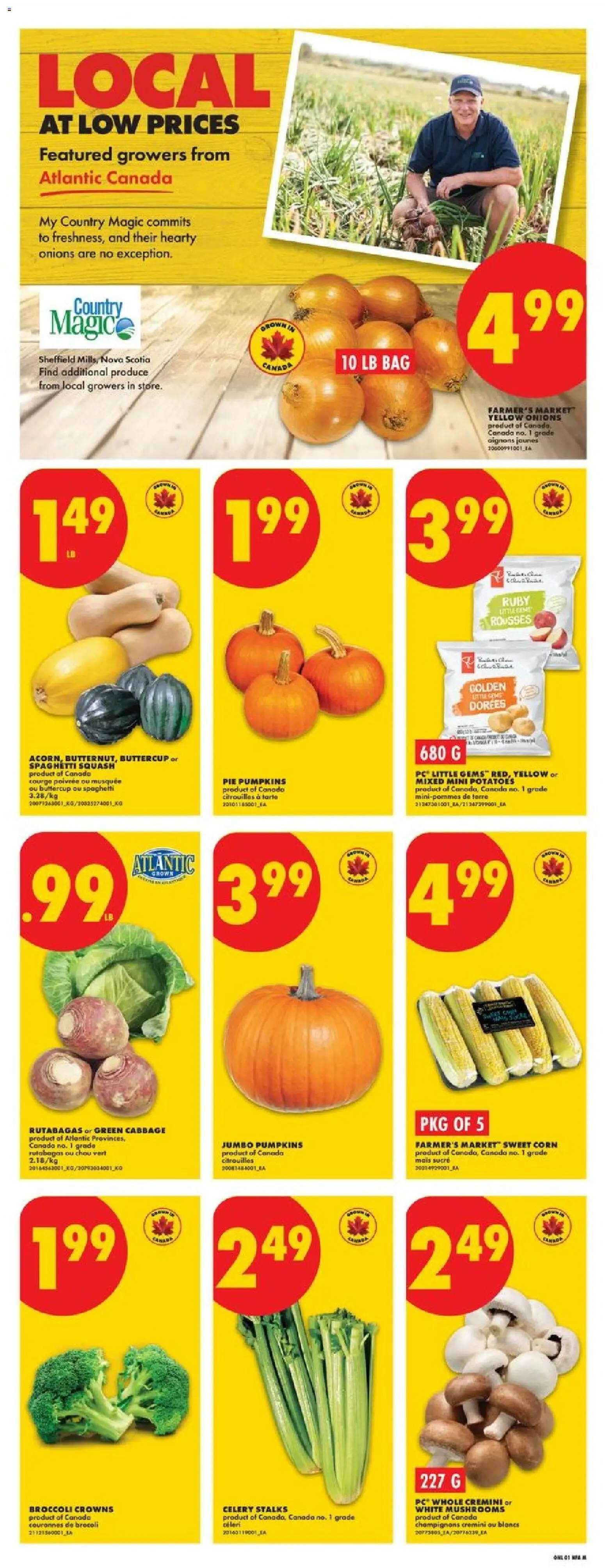No Frills flyer valid from Oct 1, 2026 | Page: 3 | Products: PC, Broccoli, Cabbage, Corn