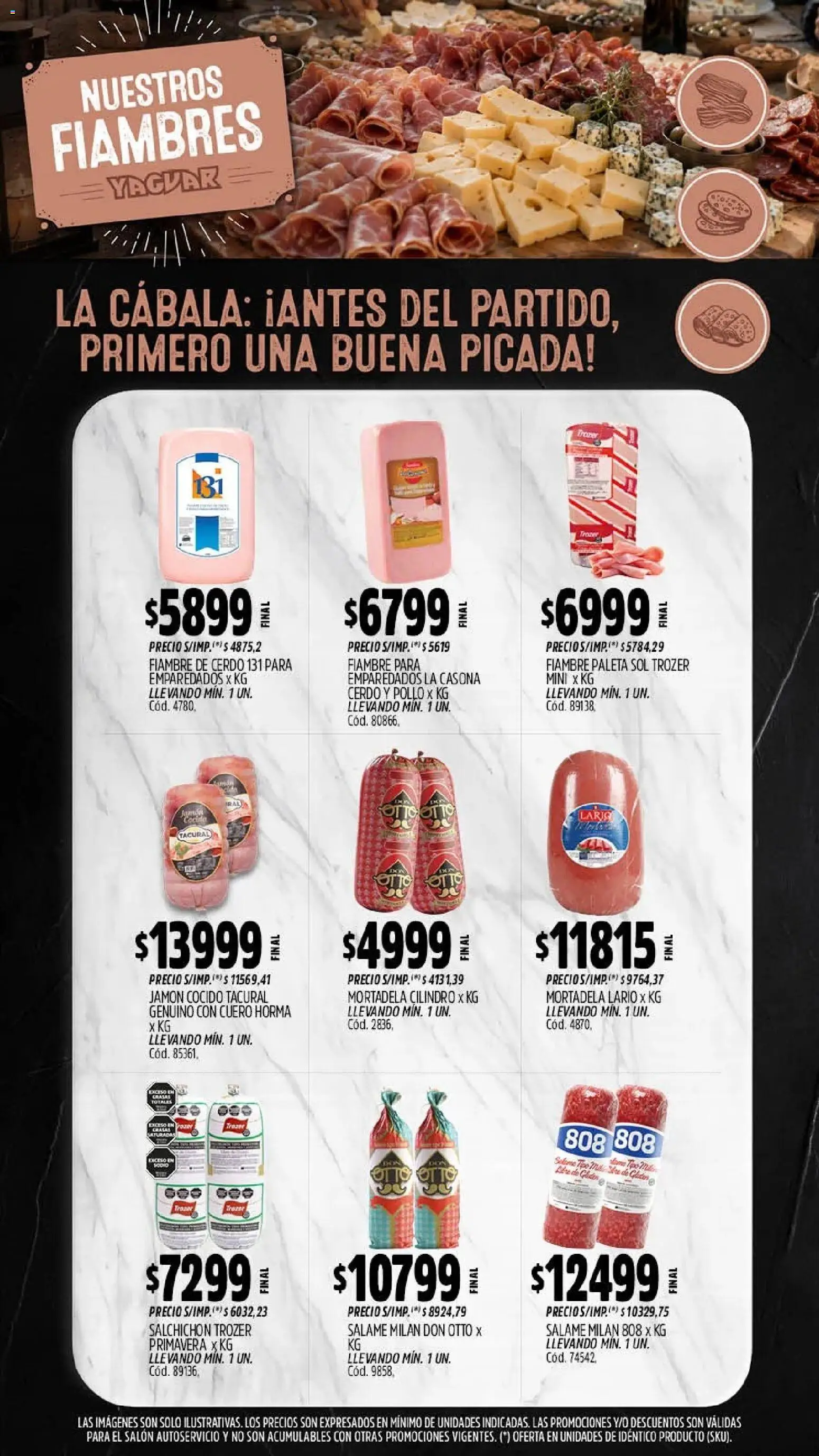 Yaguar - Oferta Semanal Santa Fé │ válido desde el 20/07/2026 | Página: 7 | Productos: Mortadela, Paleta, Jamón, Salame