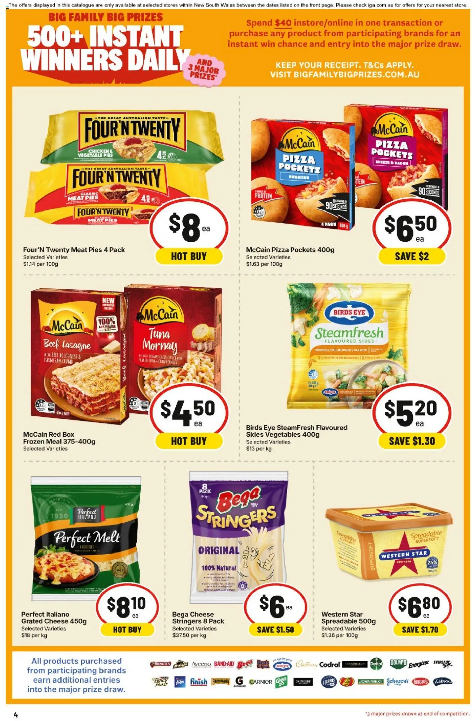 IGA catalogue - valid from 08/07/2026 | Page: 4 | Products: Pizza, Chicken, Meat, Cauliflower