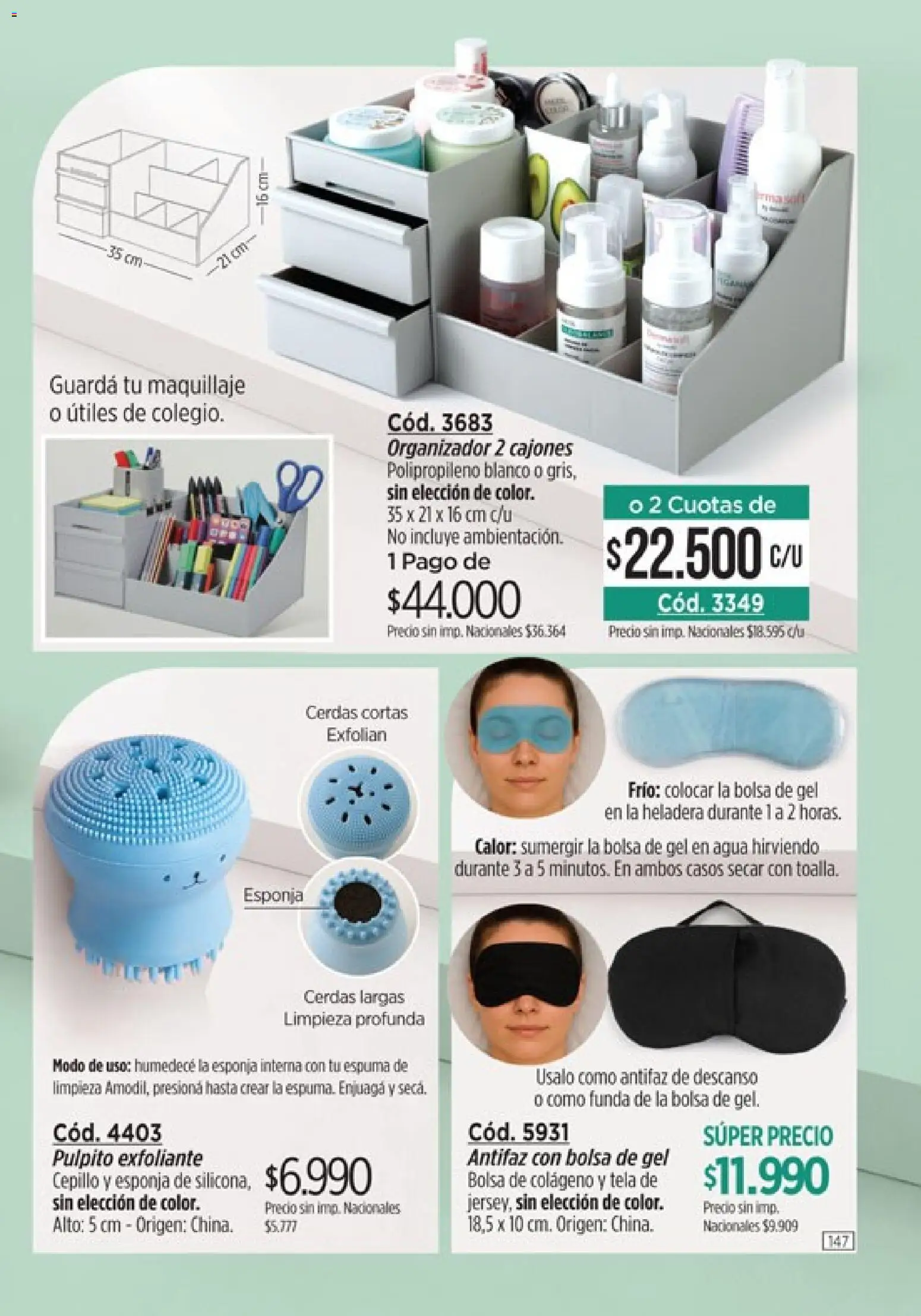 Catálogo Amodil Campaña 14 │ válido desde el 07/08/2026 | Página: 147 | Productos: Bolsa, Exfoliante, Esponja, Heladera