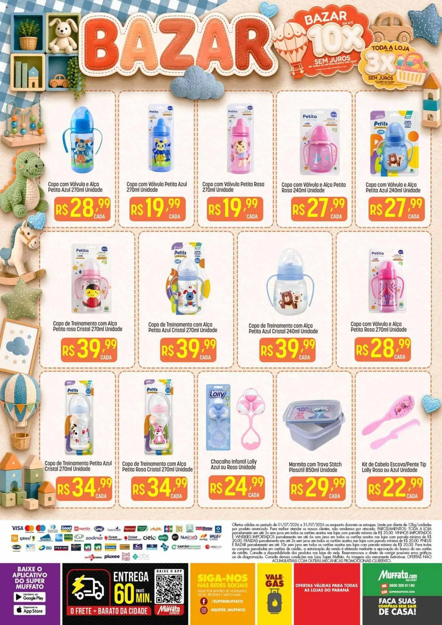 Super Muffato Folheto - válido de 01/07/2026 | Página: 8 | Produtos: Banco, Faca, Pneus, Fraldas