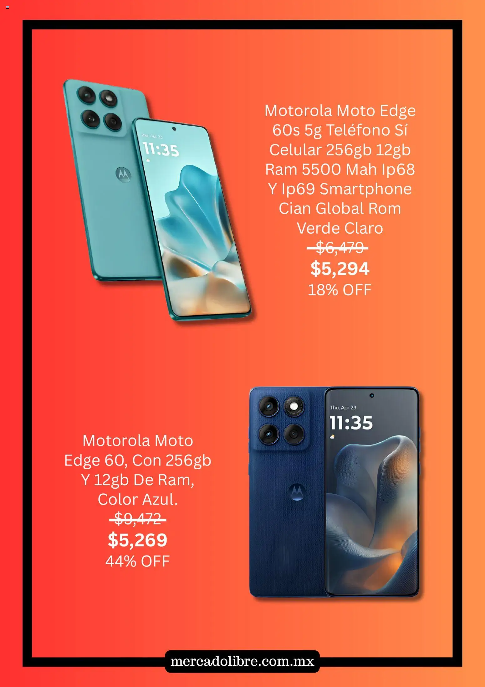 Nuevas ofertas de Mercado Libre válidas en toda la República Mexicana desde el 03.06.2026. ¡Encuentra las mejores ofertas en Mercado Libre catálogo! | Página: 5 | Productos: Teléfono, Smartphone