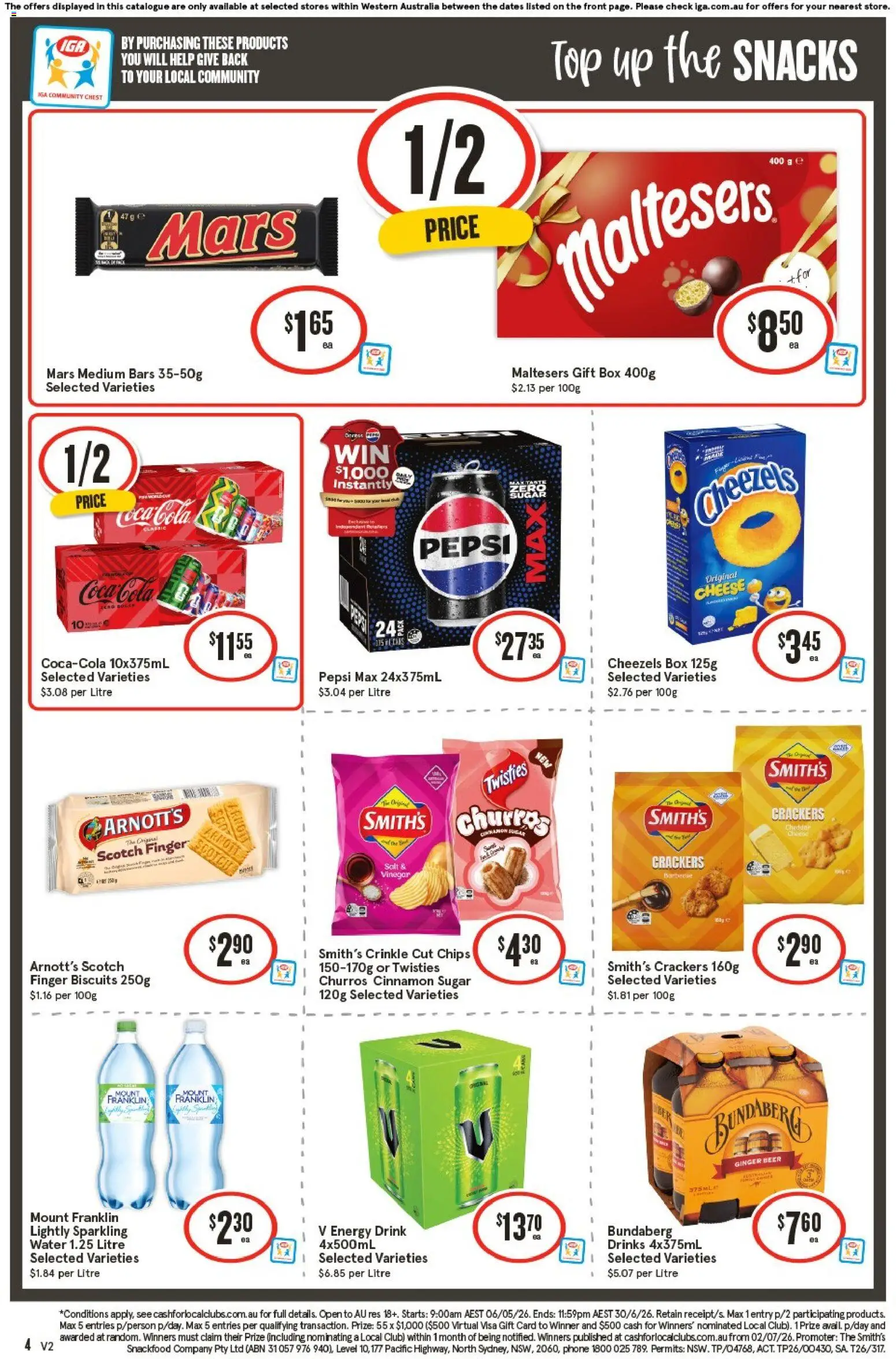 IGA catalogue - valid from 03.06.2026 | Page: 5 | Products: Cheese, Biscuits, Water, Pepsi Max