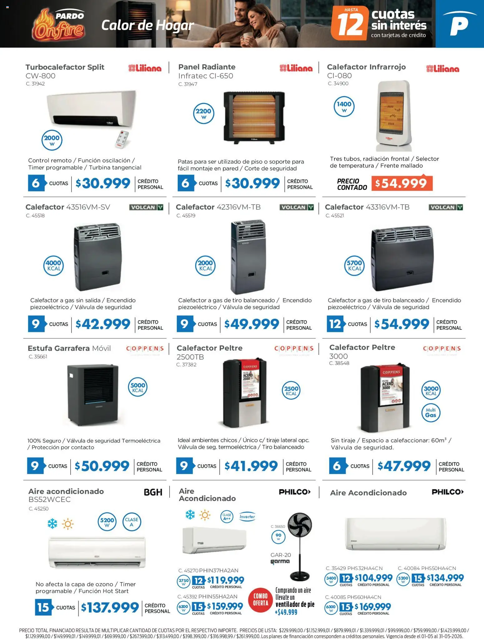 Pardo catálogo │ válido desde el 18.05.2026 | Página: 15 | Productos: Movil, Aire acondicionado, Calefactor, Control remoto