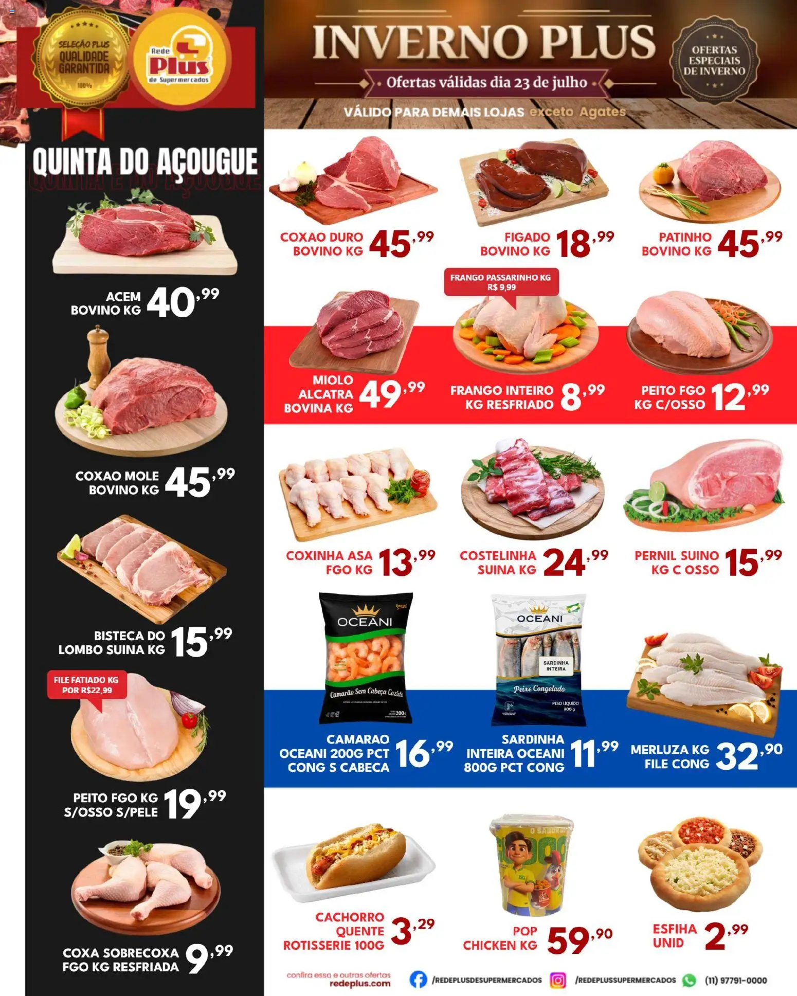 Rede Plus Supermercados Folheto - válido de 22/07/2026 | Página: 2 | Produtos: Acém, Camarão, Peixe, Frango