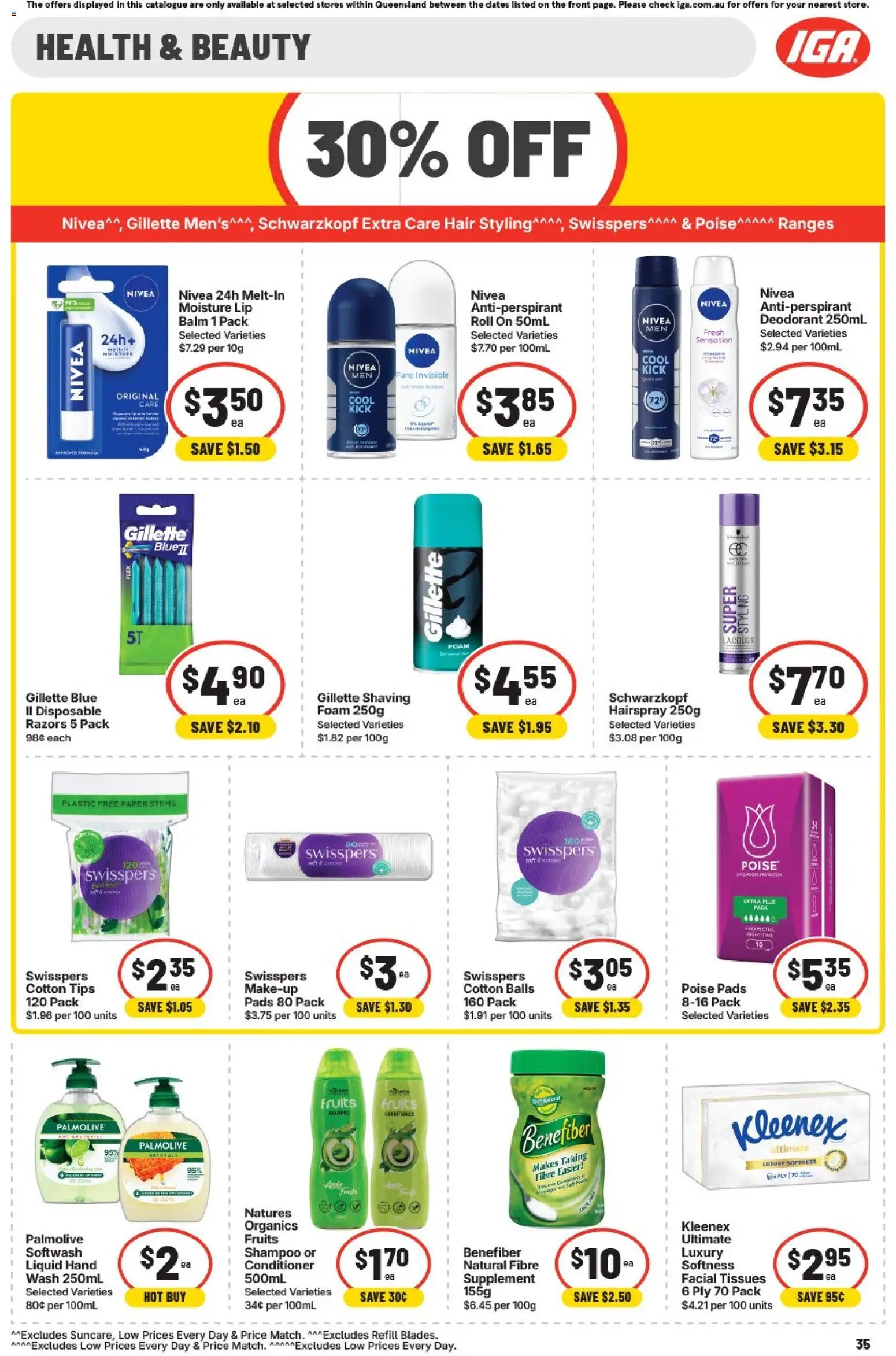 IGA catalogue - valid from 08/07/2026 | Page: 31 | Products: Conditioner, Deodorant, Antiperspirant, Fruits
