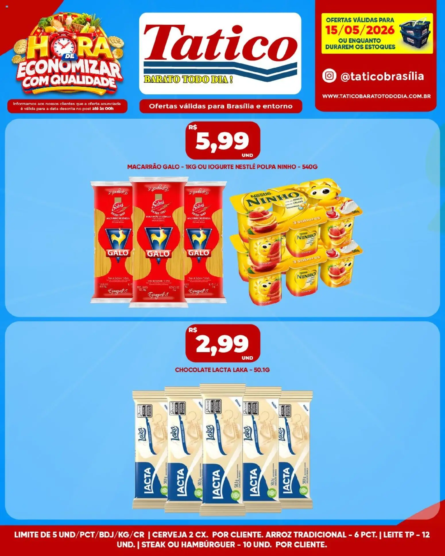 Tatico Folheto - válido de 15.05.2026 | Página: 4 | Produtos: Leite, Iogurte, Cerveja, Arroz
