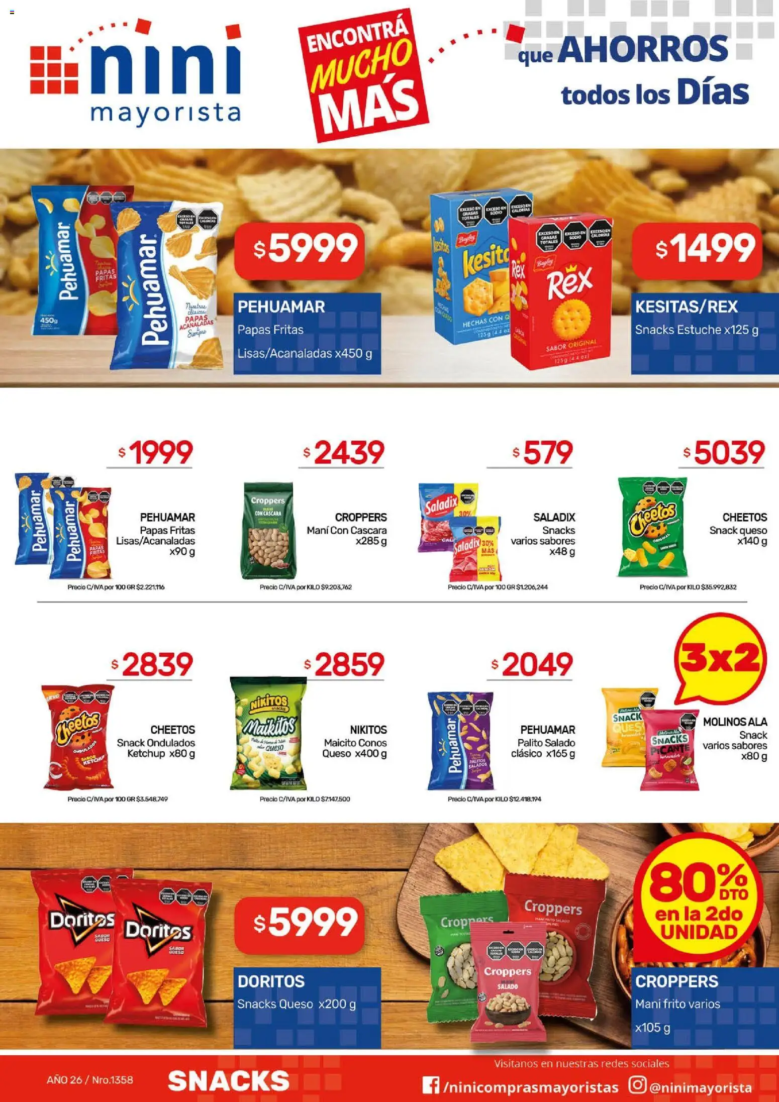 NINI Mayorista ofertas │ válido desde el 04.05.2026 | Página: 20 | Productos: Mani, Estuche, Jamón, Papas fritas