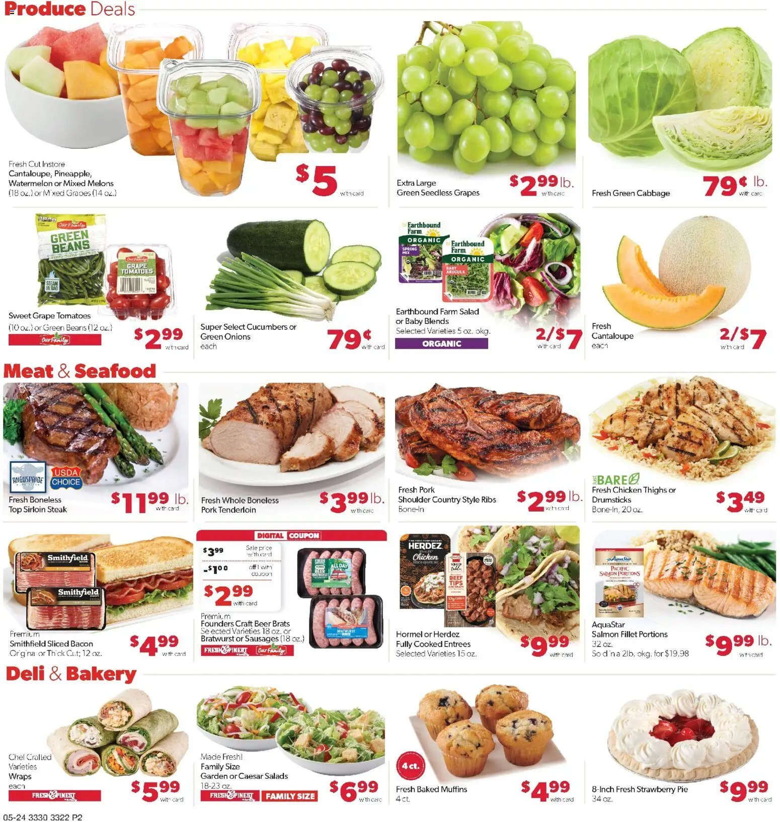 Family Fare Weekly Ad - MN - valid from 24.05.2026 | Page: 2 | Products: Beer, Pork, Cucumbers, Watermelon