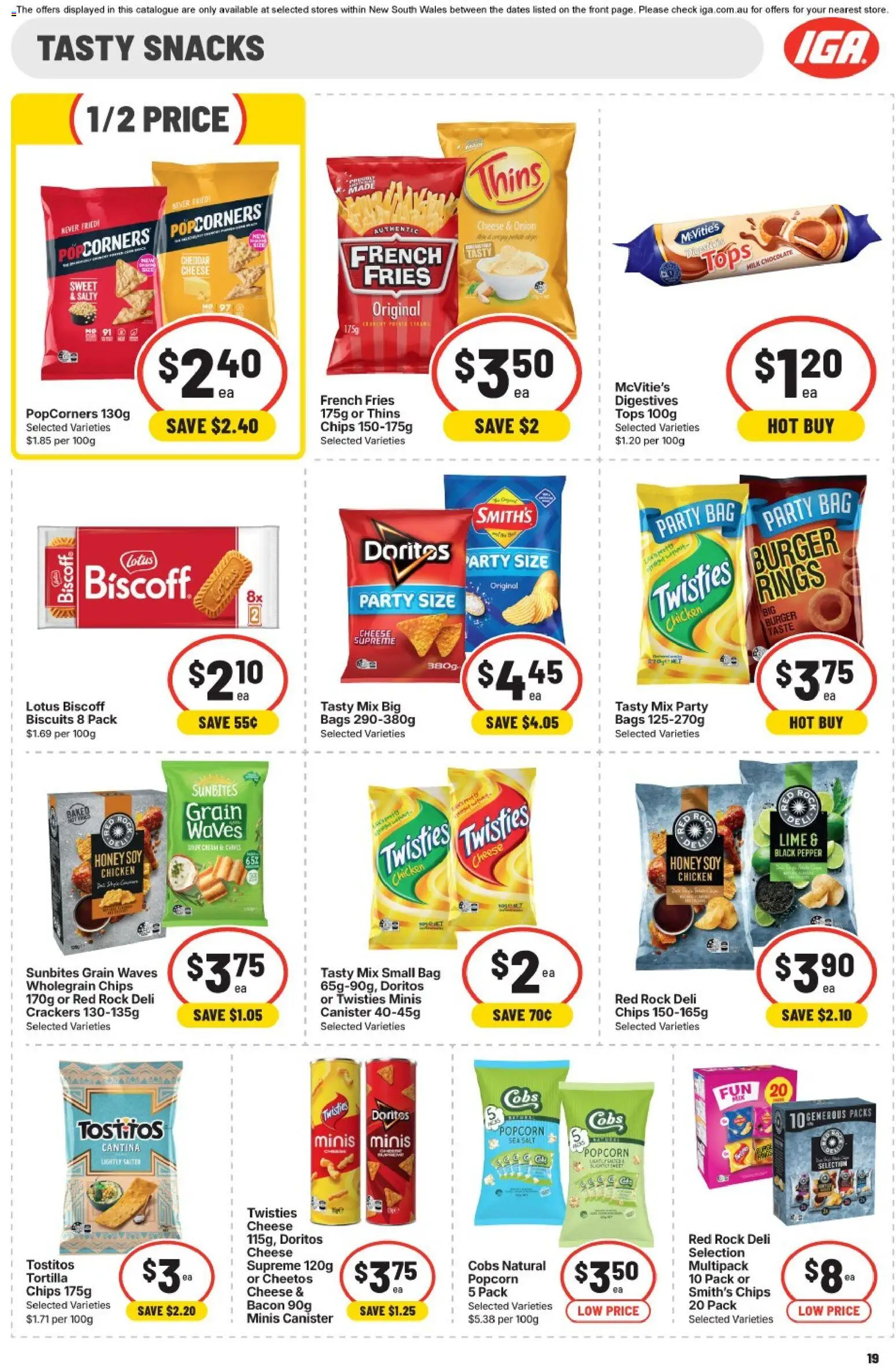 IGA catalogue - valid from 22/07/2026 | Page: 17 | Products: Crackers, Chocolate, Honey, Chips