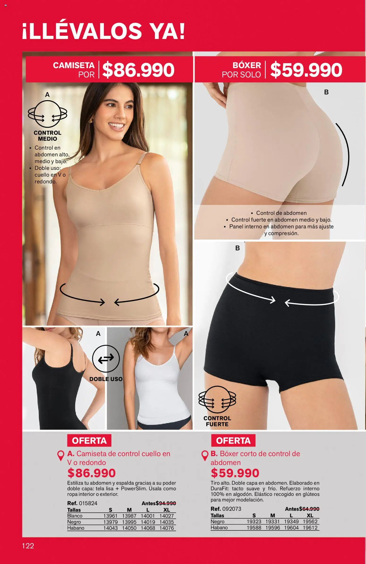 Leonisa revista - valida desde el 24/08/2026 | Página: 122 | Productos: Bajo, Camiseta, Ropa, Ropa interior