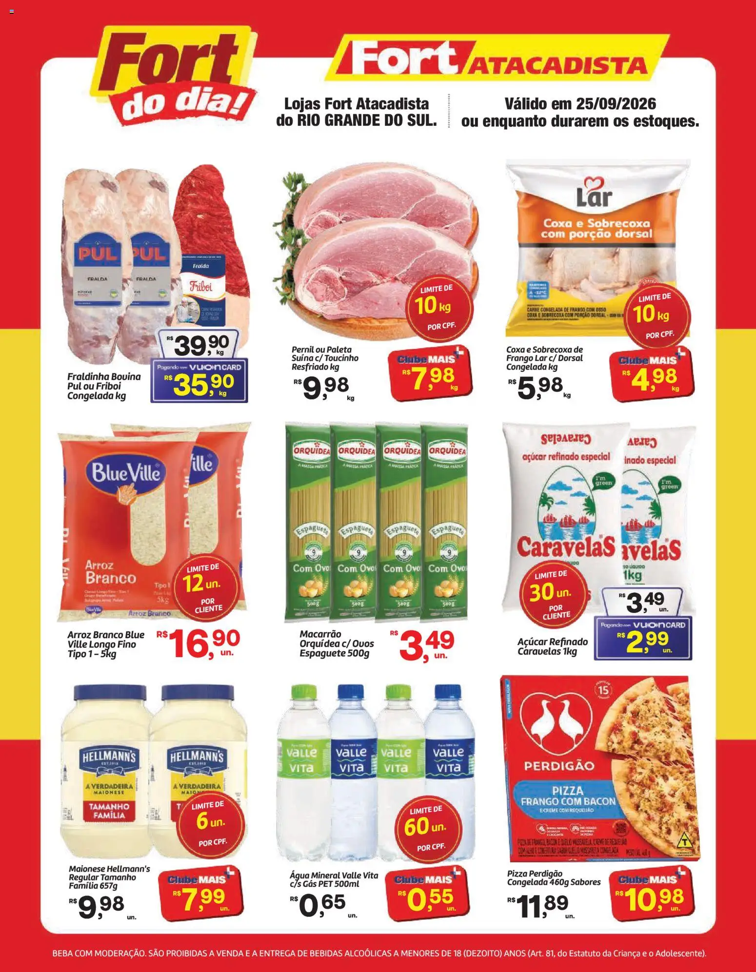 Fort Atacadista Folheto - válido de 25/09/2026 | Página: 2 | Produtos: Maiô, Fraldinha, Ovos, Pizza
