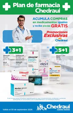Vista previa de Chedraui folleto Plan de farmacia, nuevo folleto de la tienda, válido en México a partir del 01/07/2026