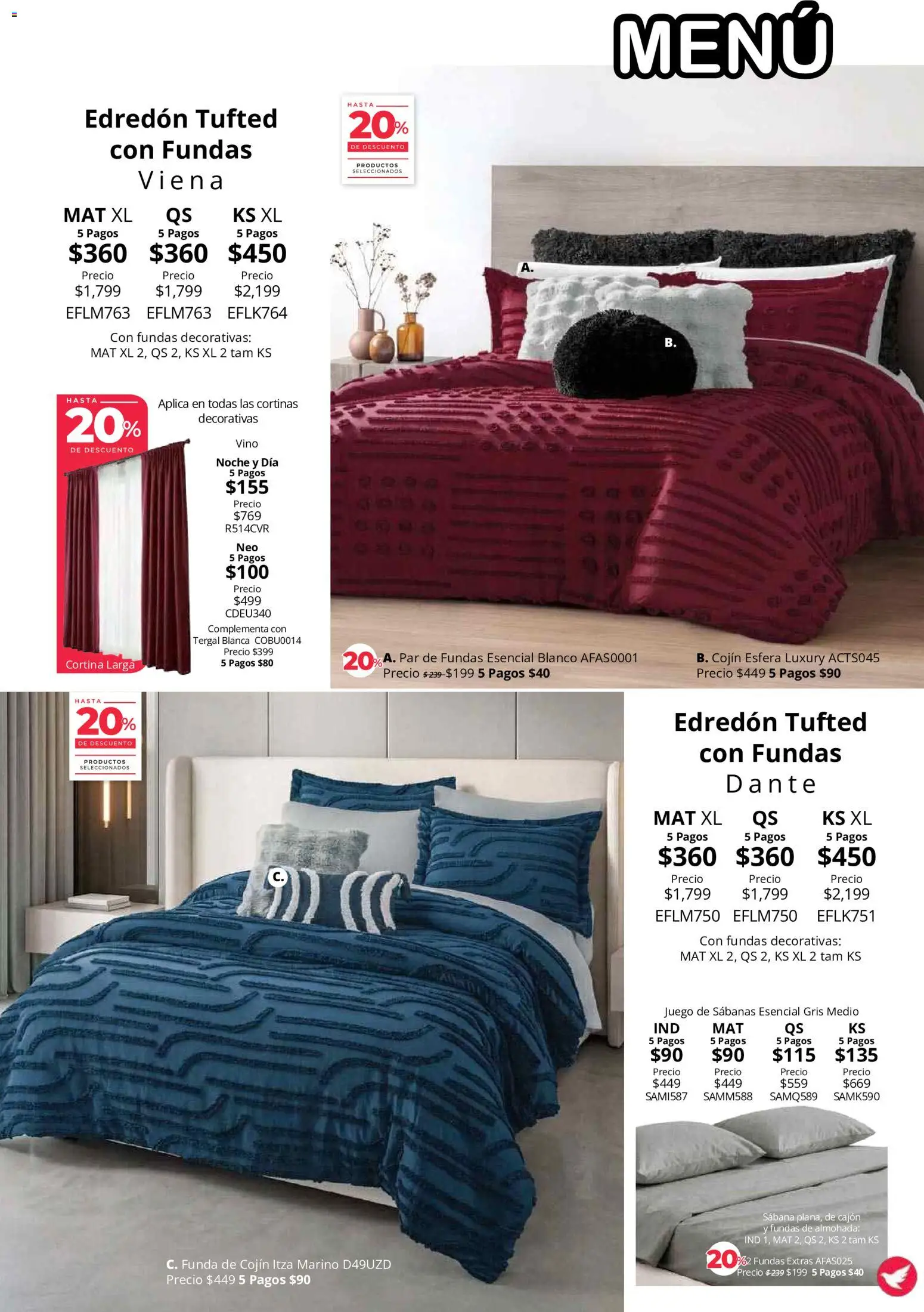 Nuevas ofertas de Colchas Concord válidas en toda la República Mexicana desde el 01/08/2026. ¡Encuentra las mejores ofertas en Colchas Concord catálogo! | Página: 36 | Productos: Juego, Almohada, Vino, Cortinas