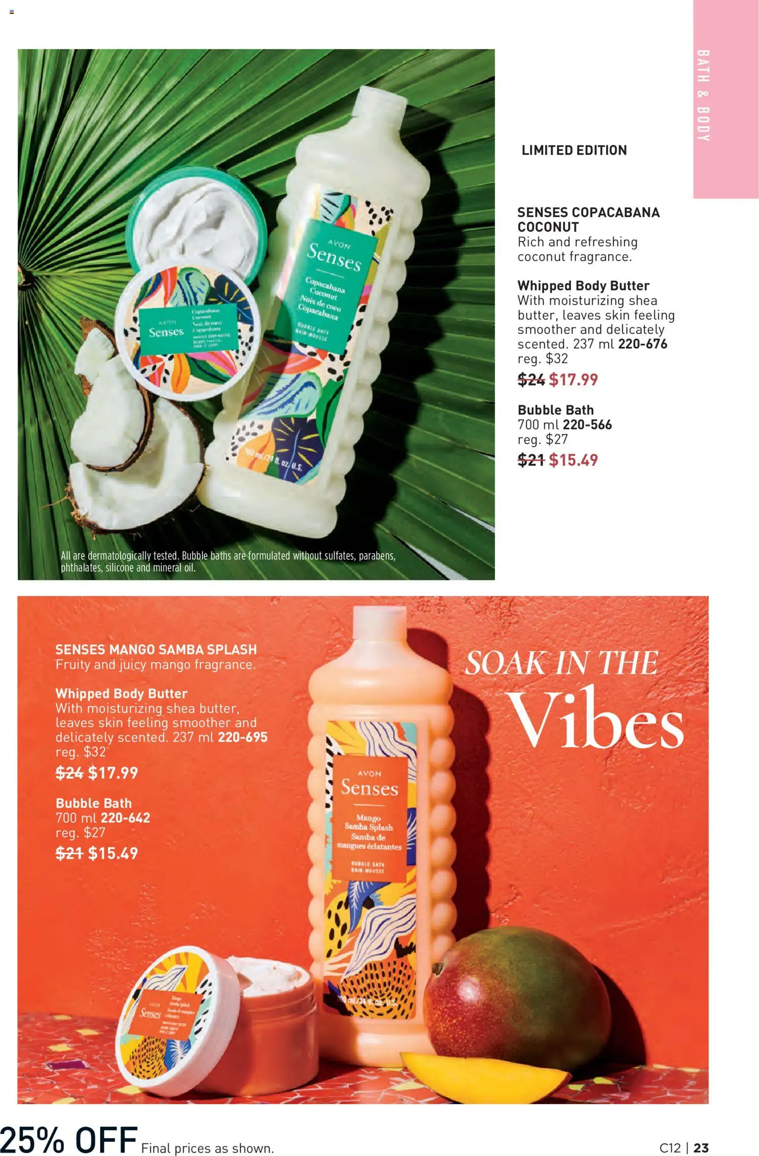 Avon flyer valid from 04.06.2026 | Page: 23 | Products: Bubble bath, Bath, Butter