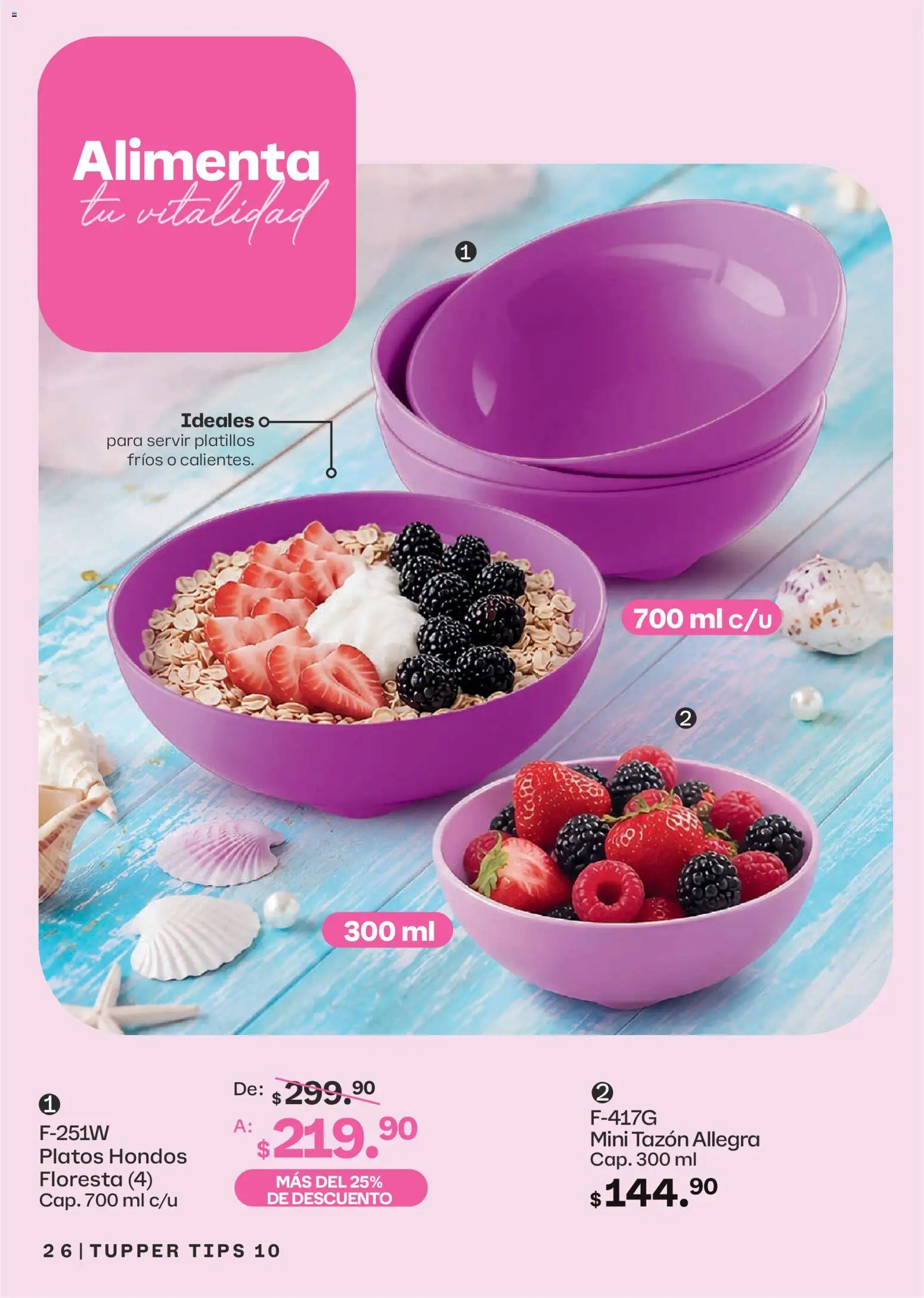 Nuevas ofertas de Tupperware válidas en toda la República Mexicana desde el 07/09/2026. ¡Encuentra las mejores ofertas en Tupperware catálogo! | Página: 26 | Productos: Tupper