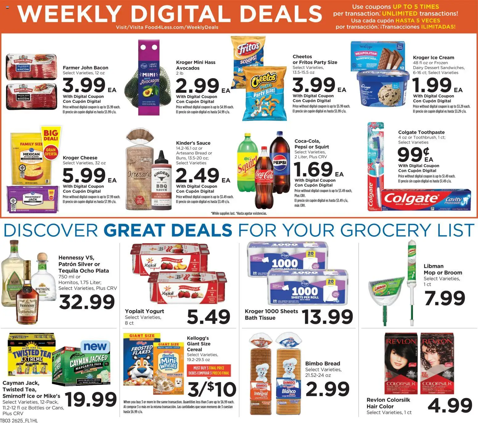 Food 4 Less Weekly Ad - valid from 07/22/2026 | Page: 6 | Products: Yogurt, Tea, Cream, Sauce