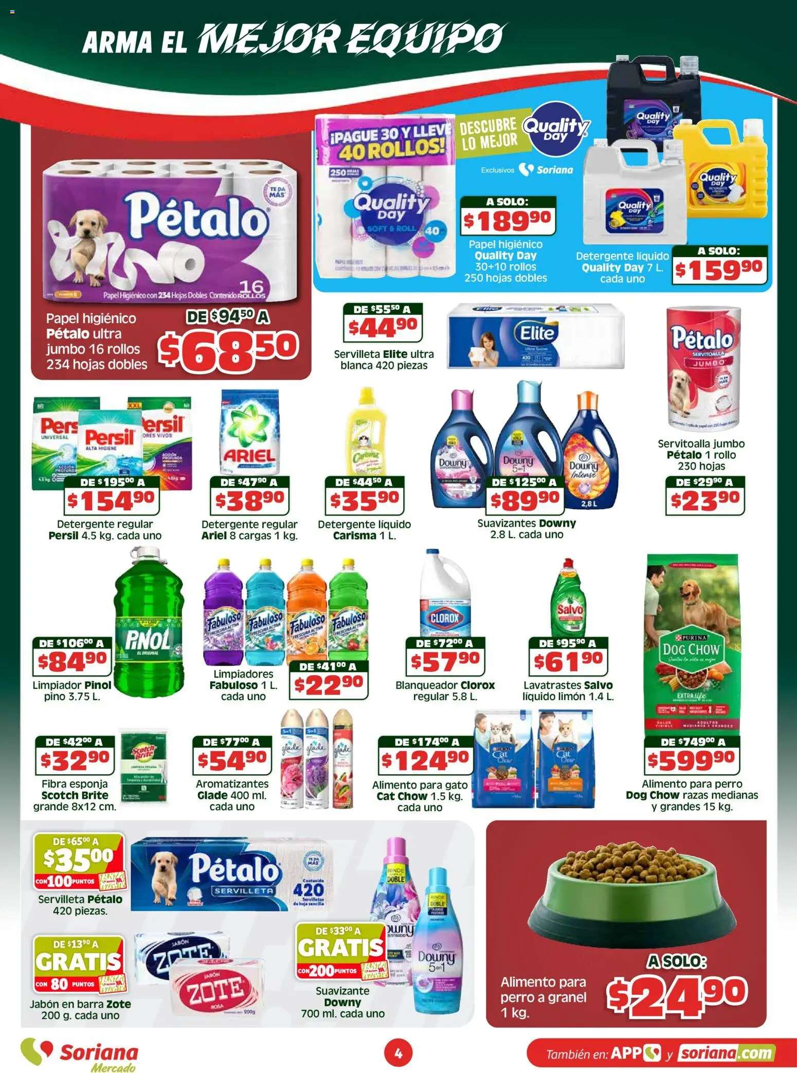 Nuevas ofertas de Soriana válidas en toda la República Mexicana desde el 30.04.2026. ¡Encuentra las mejores ofertas en Soriana Apoyamos con todo Mercado Nacional! | Página: 4