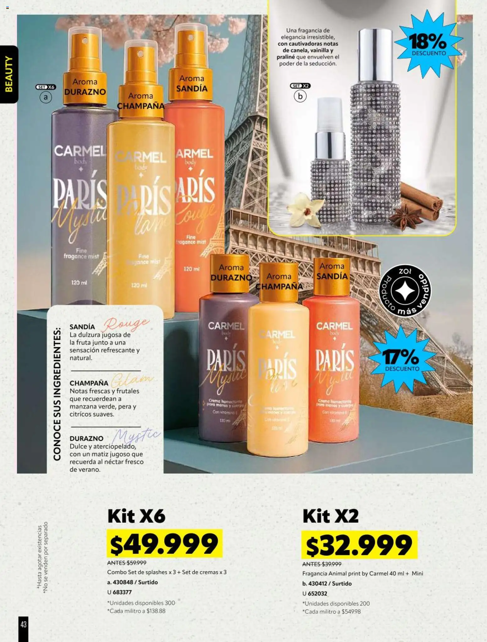 Carmel revista - valida desde el 11/08/2026 | Página: 264 | Productos: Ingredientes, Fragancia, Durazno, Pera