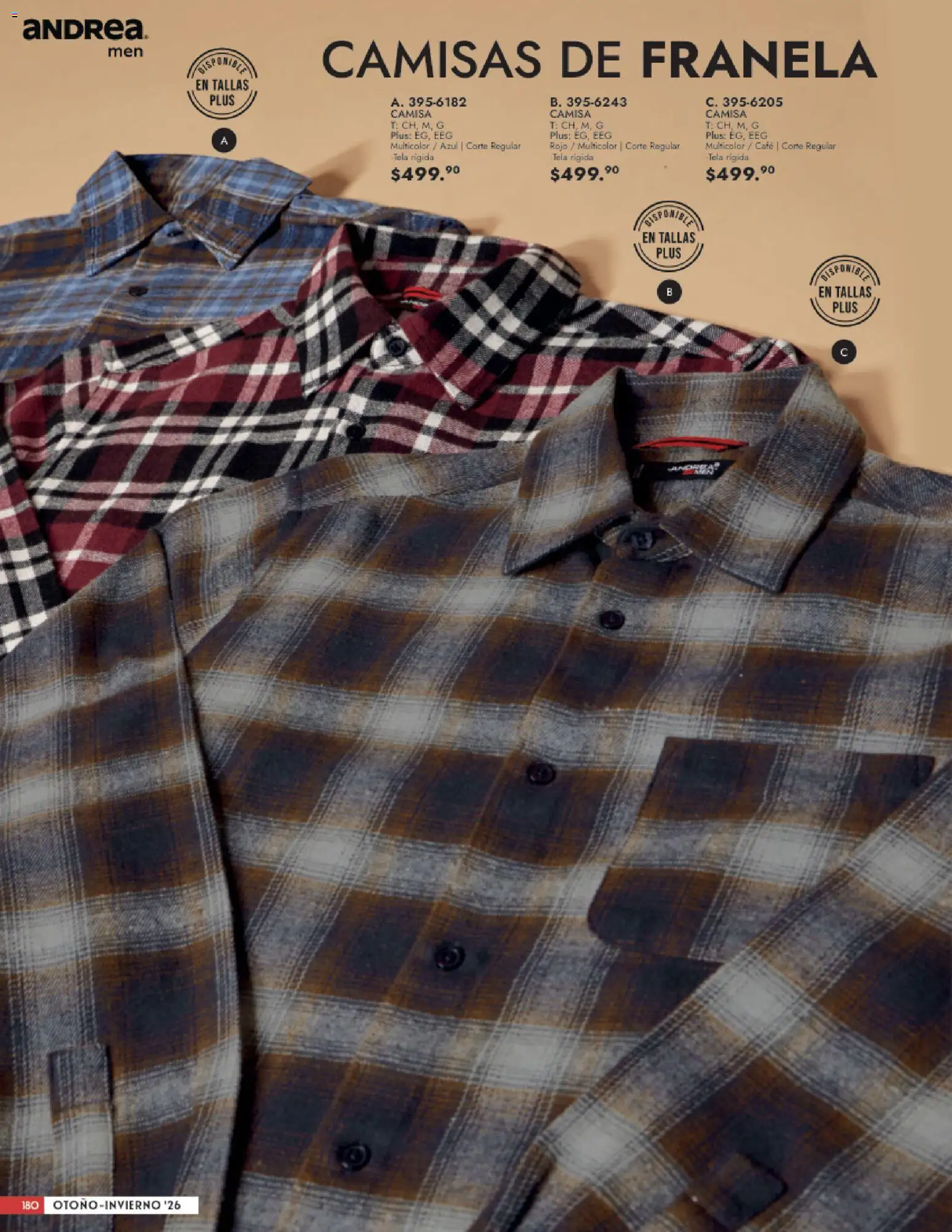 Nuevas ofertas de Andrea válidas en toda la República Mexicana desde el 23/08/2026. ¡Encuentra las mejores ofertas en Andrea catálogo Vestir Caballero! | Página: 22 | Productos: Camisa, Café