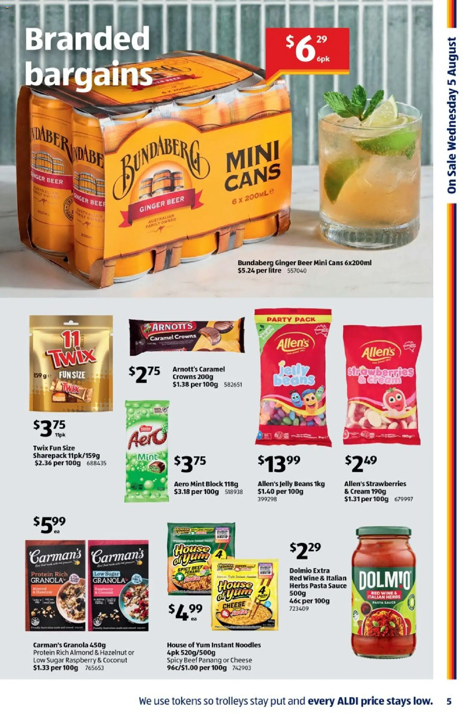 Aldi catalogue - valid from 05/08/2026 | Page: 5 | Products: Granola, Wine, Pasta, Sauce