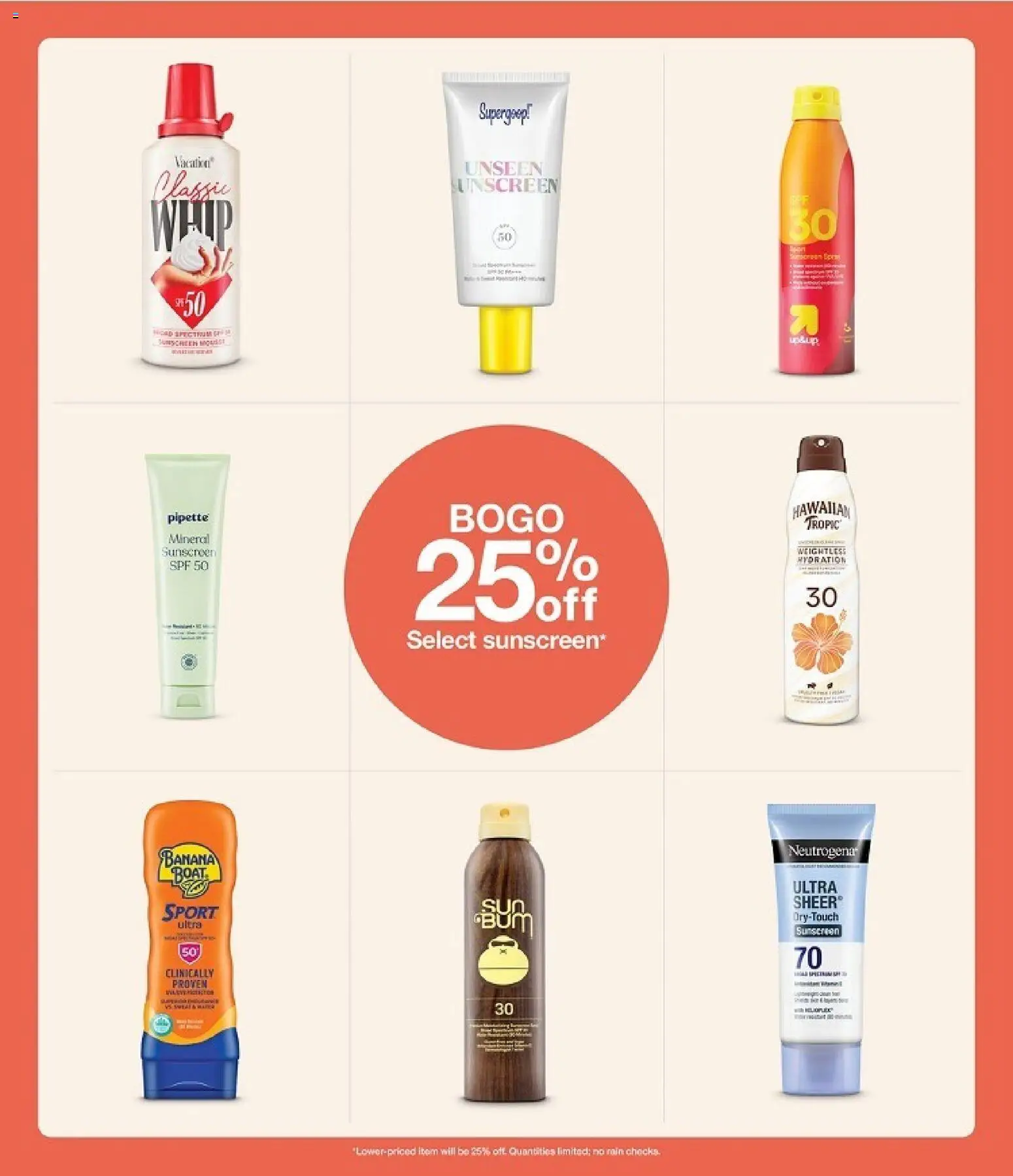 Target Weekly Ad - valid from 10.05.2026 | Page: 4 | Products: Sunscreen
