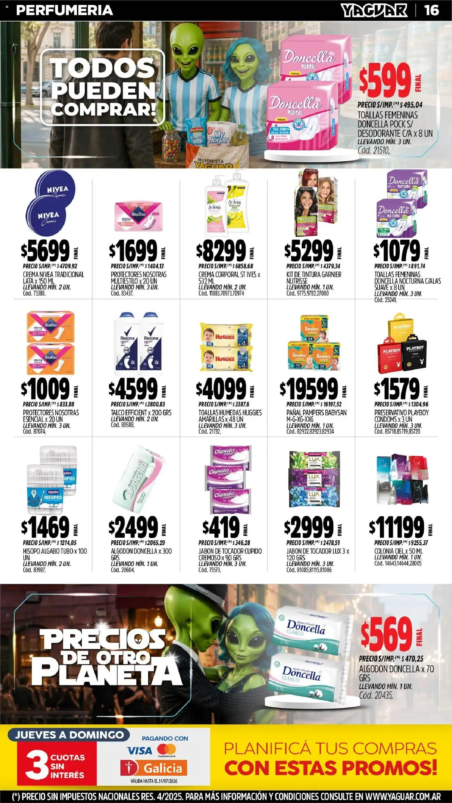 Yaguar - Oferta Semanal San Juan │ válido desde el 29/06/2026 | Página: 17 | Productos: Algodón, Toallas, Tintura, Desodorante