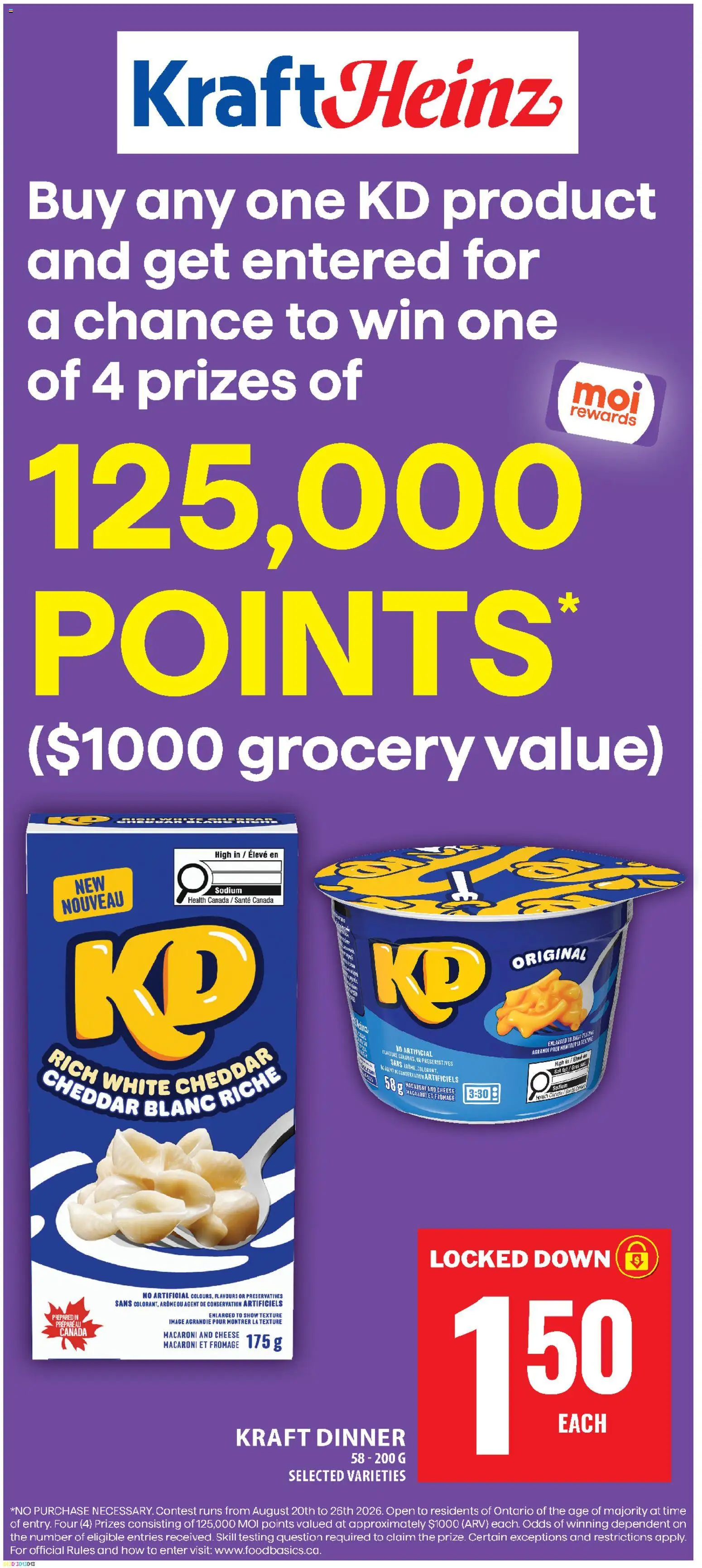 Food Basics flyer valid from Aug 20, 2026 | Page: 15 | Products: Cheddar, Cheese