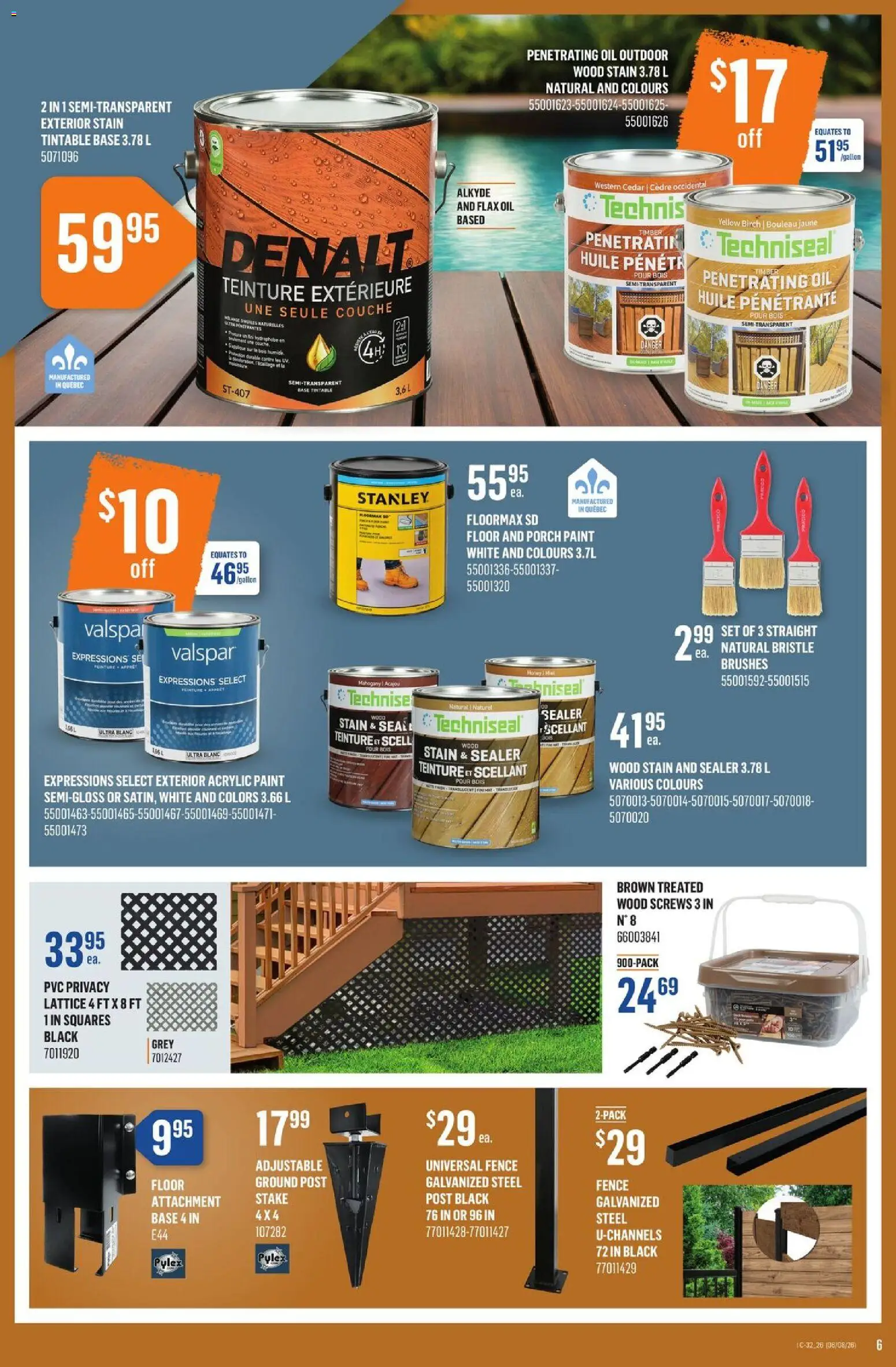 Canac flyer valid from Aug 6, 2026 | Page: 6 | Products: Oil
