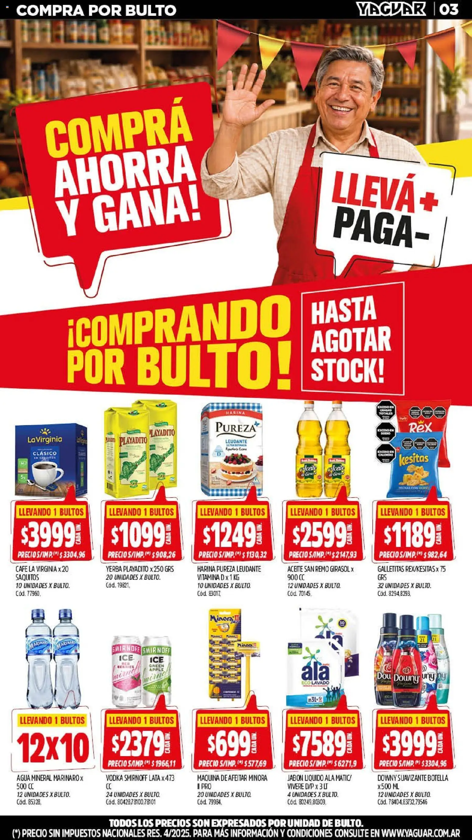 Yaguar - Oferta Semanal Salta │ válido desde el 07/09/2026 | Página: 3 | Productos: Vodka, Botella, Agua mineral, Suavizante