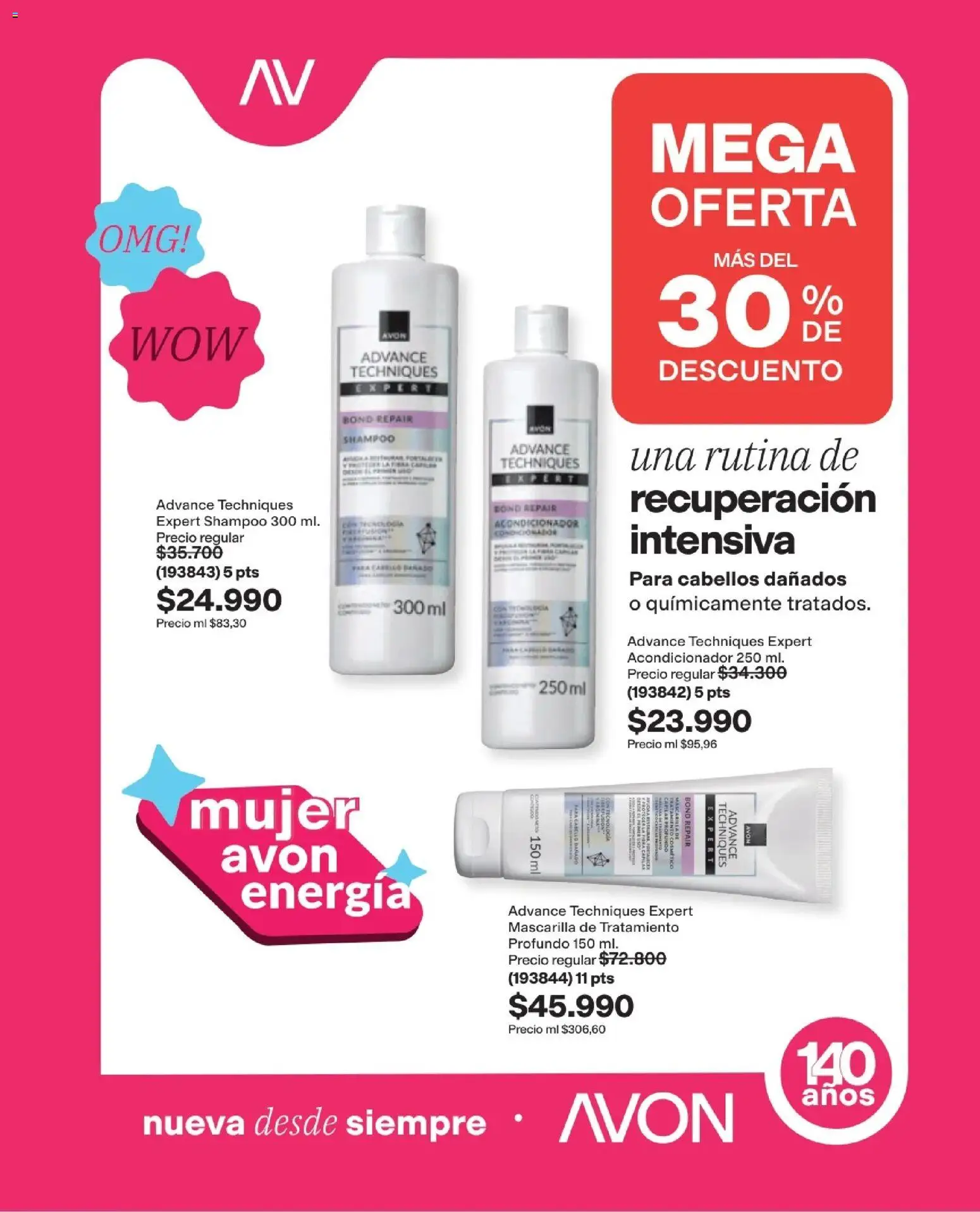 Avon revista - valida desde el 16/08/2026 | Página: 155 | Productos: Shampoo, Mascarilla, Acondicionador