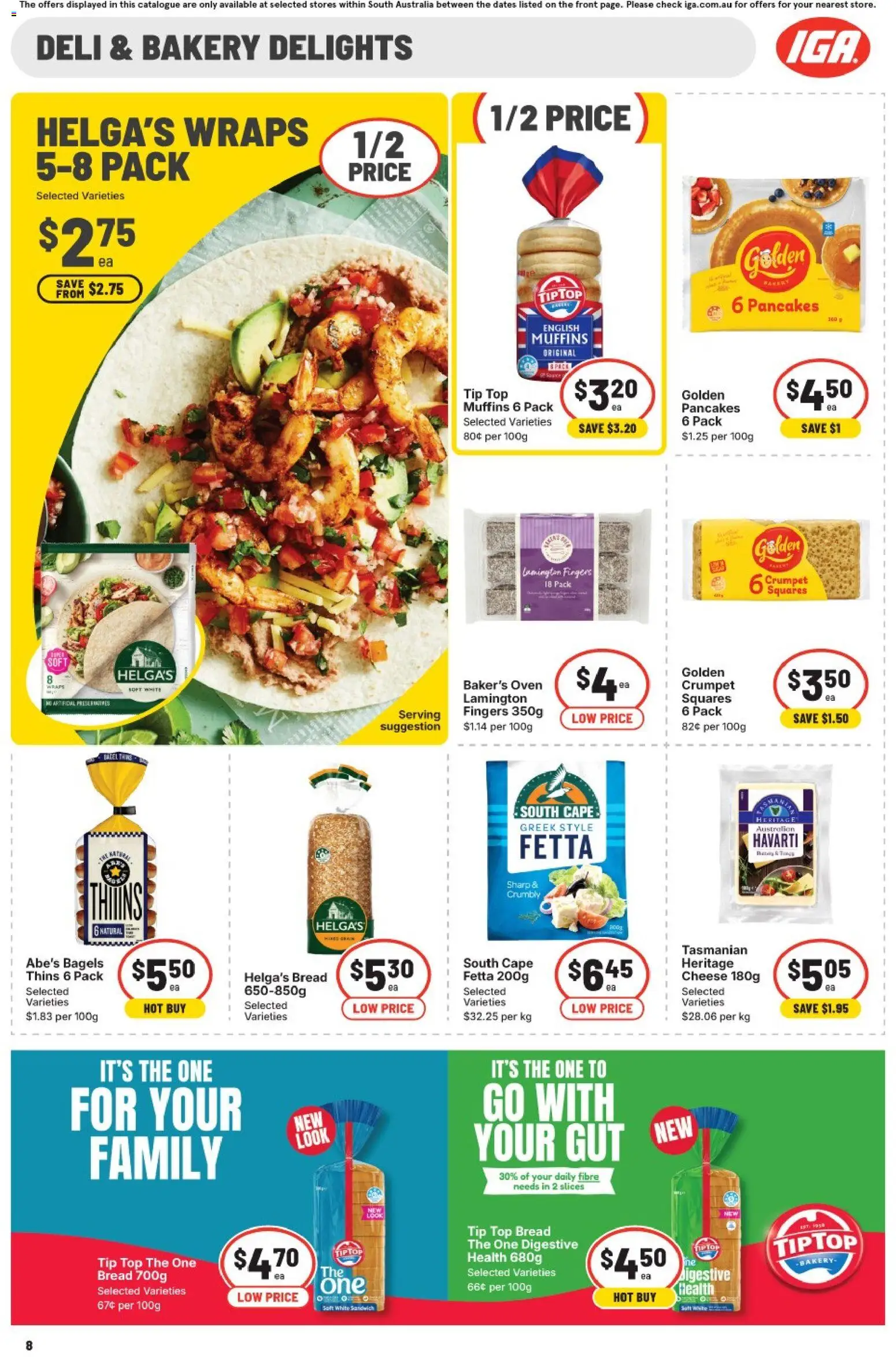 IGA catalogue - valid from 08/07/2026 | Page: 8 | Products: Lettuce, Tomatoes, Kiwifruit, Bag