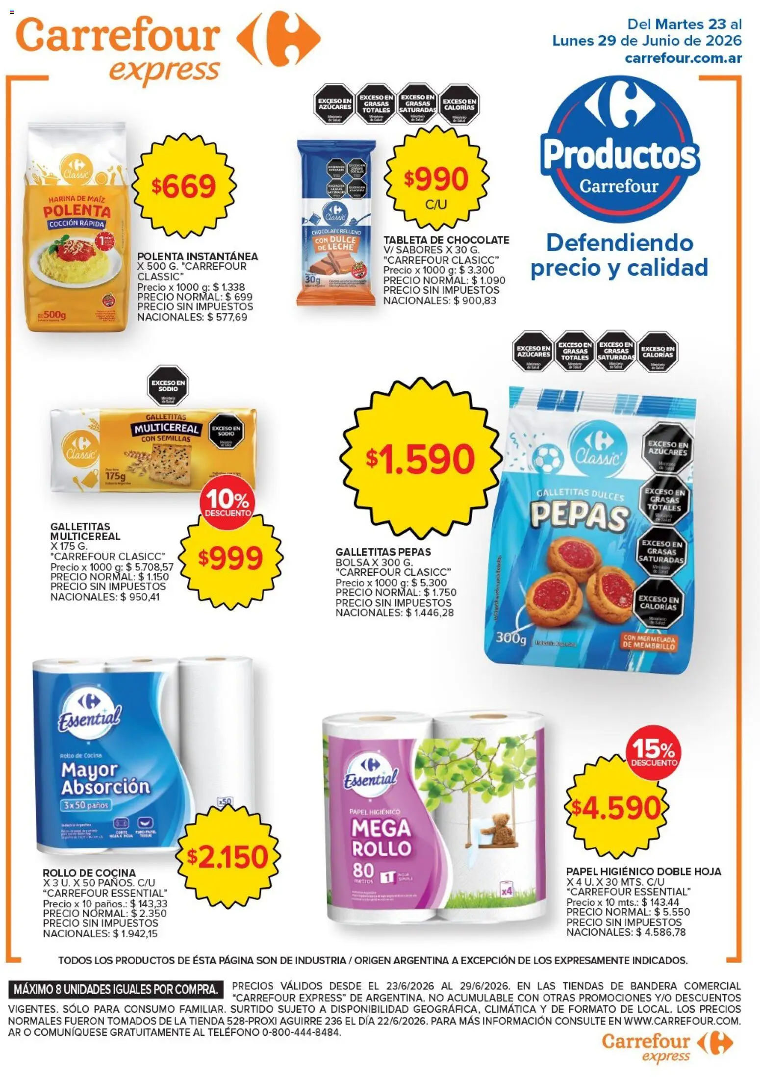 Carrefour - Carrefour Express │ válido desde el 23/06/2026 | Página: 5 | Productos: Cocina, Harina, Maiz, Leche