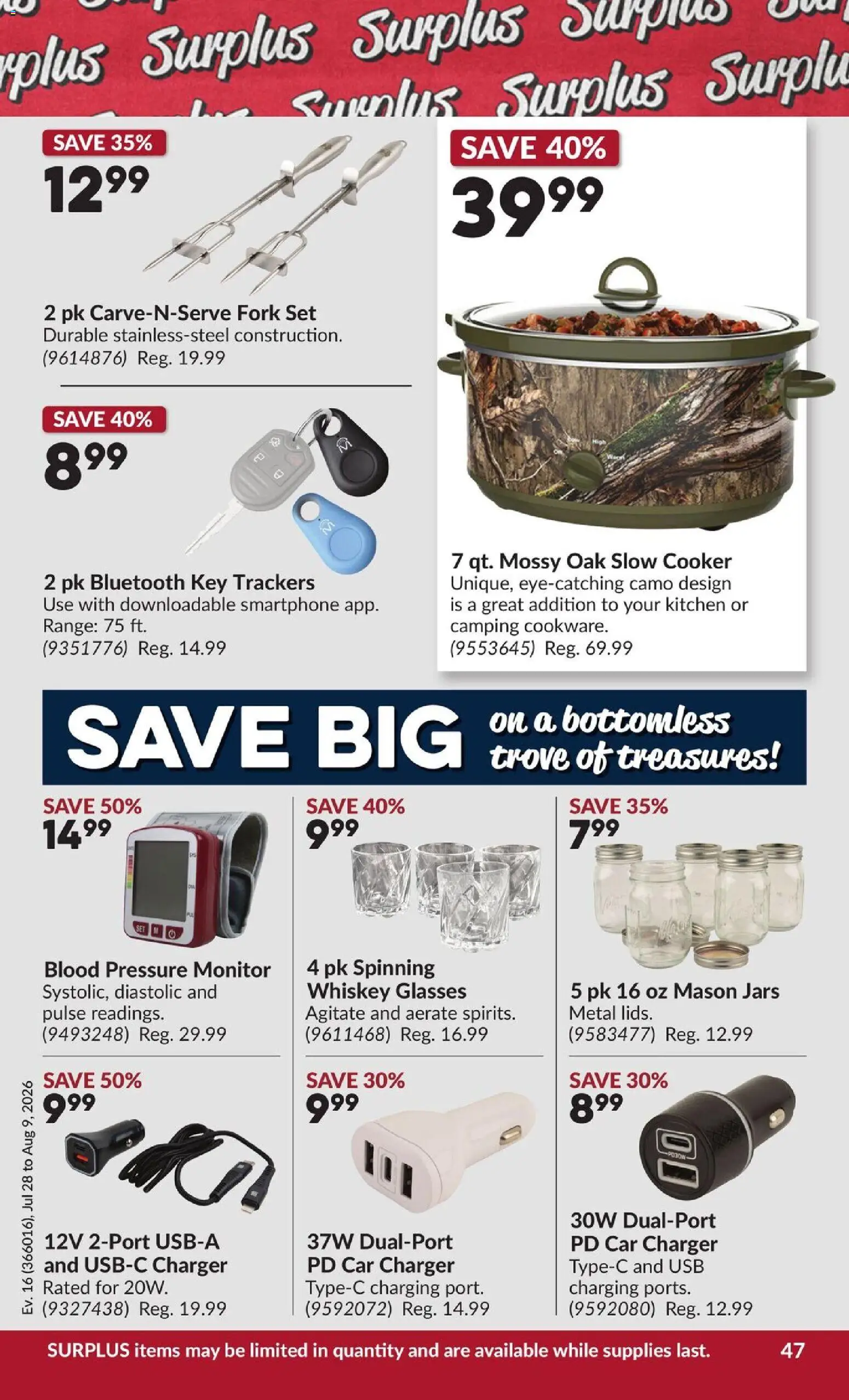 Princess Auto flyer valid from Jul 28, 2026 | Page: 52 | Products: Glasses, Whiskey, Smartphone, Cooker