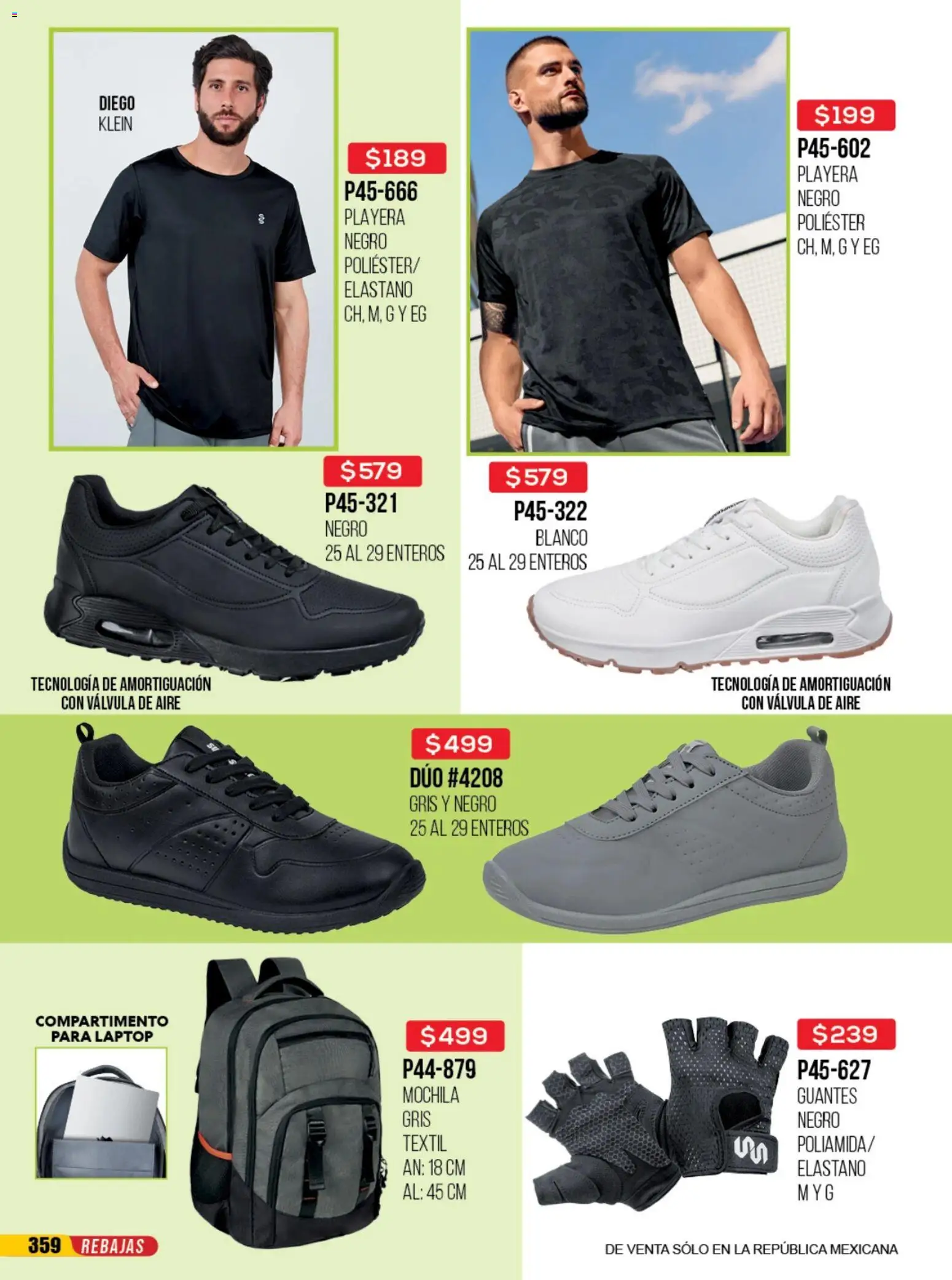 Nuevas ofertas de Cklass válidas en toda la República Mexicana desde el 23/06/2026. ¡Encuentra las mejores ofertas en Cklass catálogo Rebajas sobre rebajas calzado! | Página: 360 | Productos: Guantes, Mochila, Válvula, Playera
