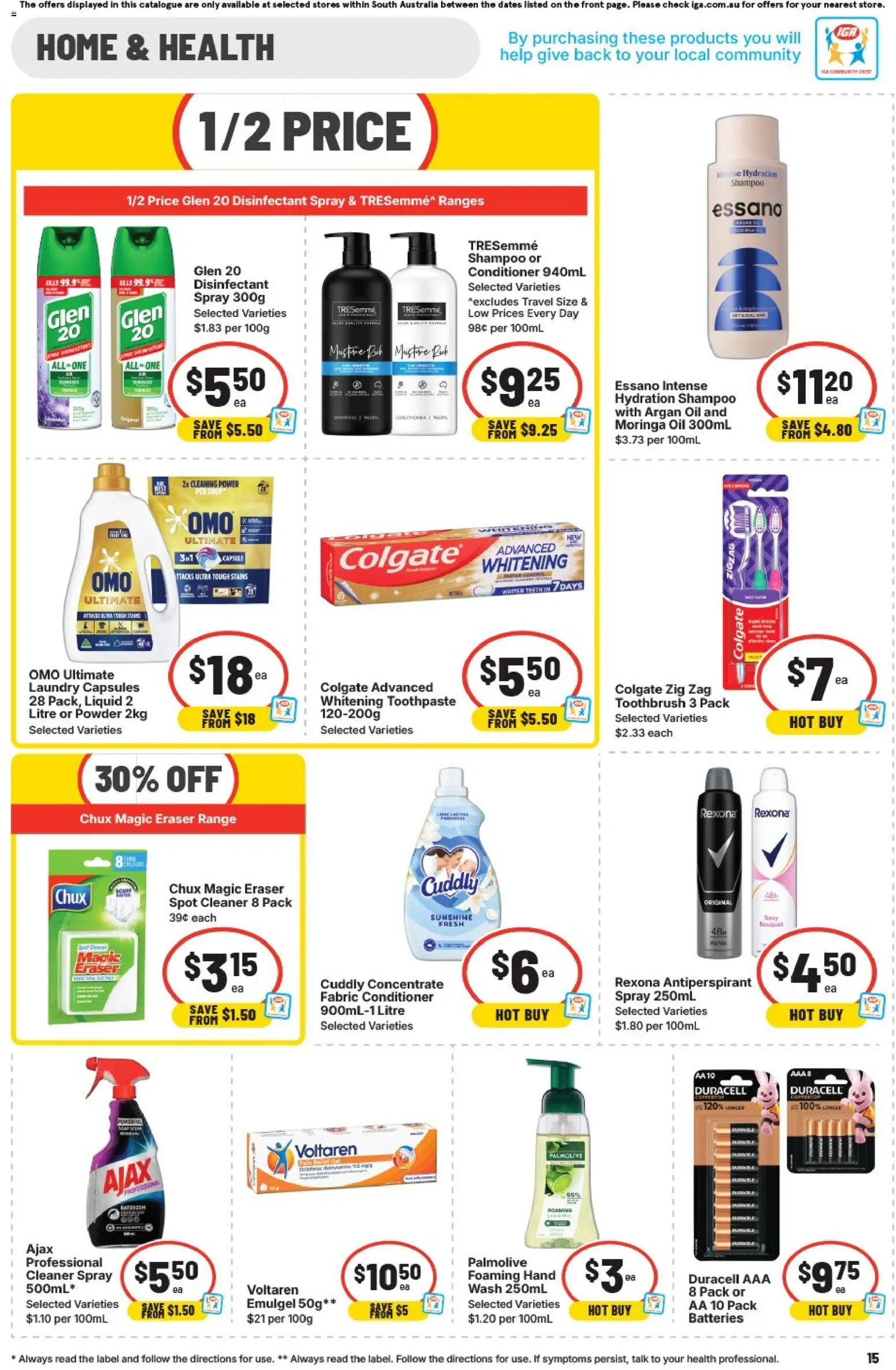 IGA catalogue - valid from 03.06.2026 | Page: 15 | Products: Cleaner, Oil, Argan oil, Bathroom