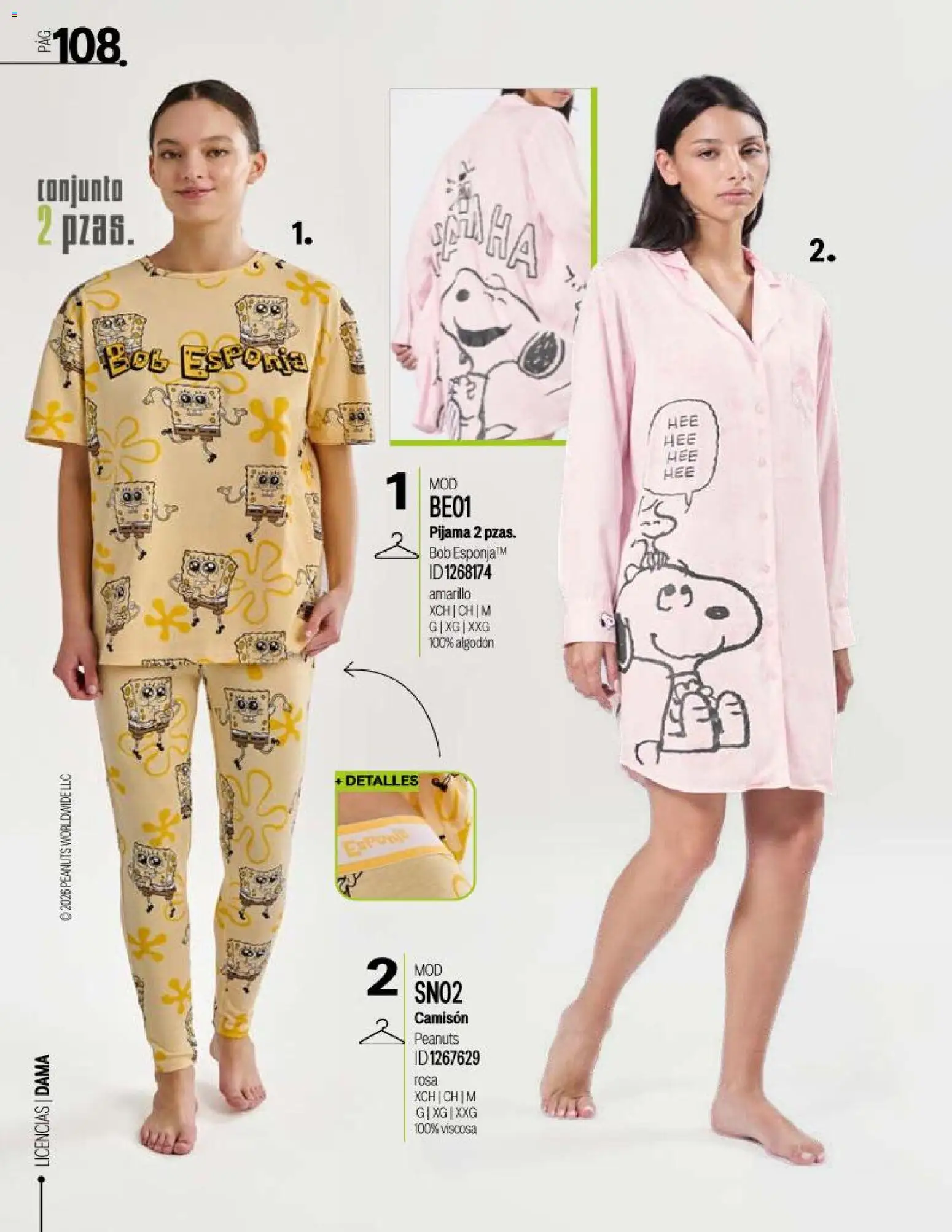 Nuevas ofertas de Price Shoes válidas en toda la República Mexicana desde el 09.05.2026. ¡Encuentra las mejores ofertas en Price Shoes catálogo Licencias! | Página: 108 | Productos: Pijama, Algodón, Conjunto, Camisón