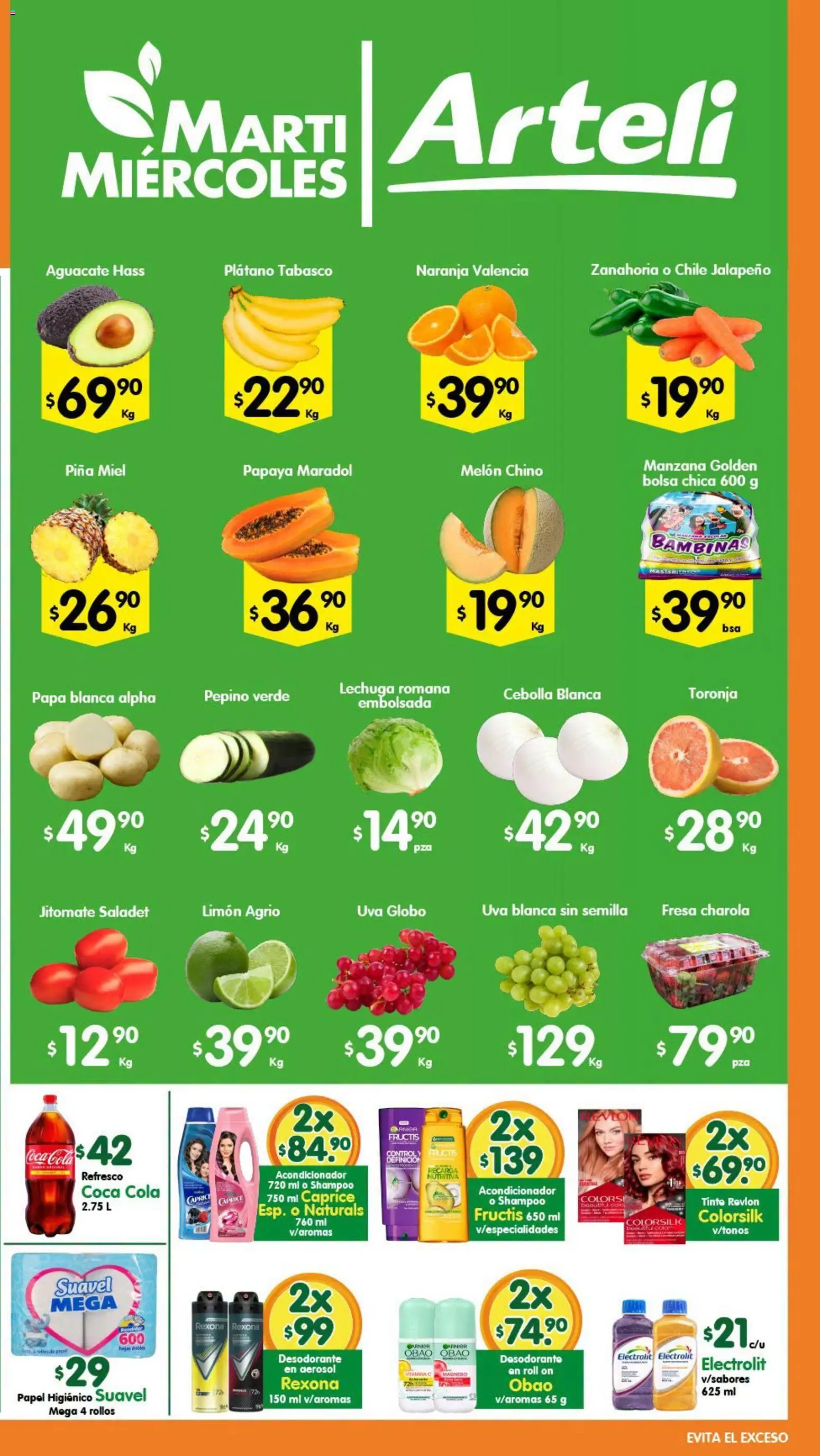 Nuevas ofertas de Arteli válidas en toda la República Mexicana desde el 18/08/2026. ¡Encuentra las mejores ofertas en Arteli folleto Express! | Página: 2 | Productos: Melón, Bolsa, Manzana, Limón