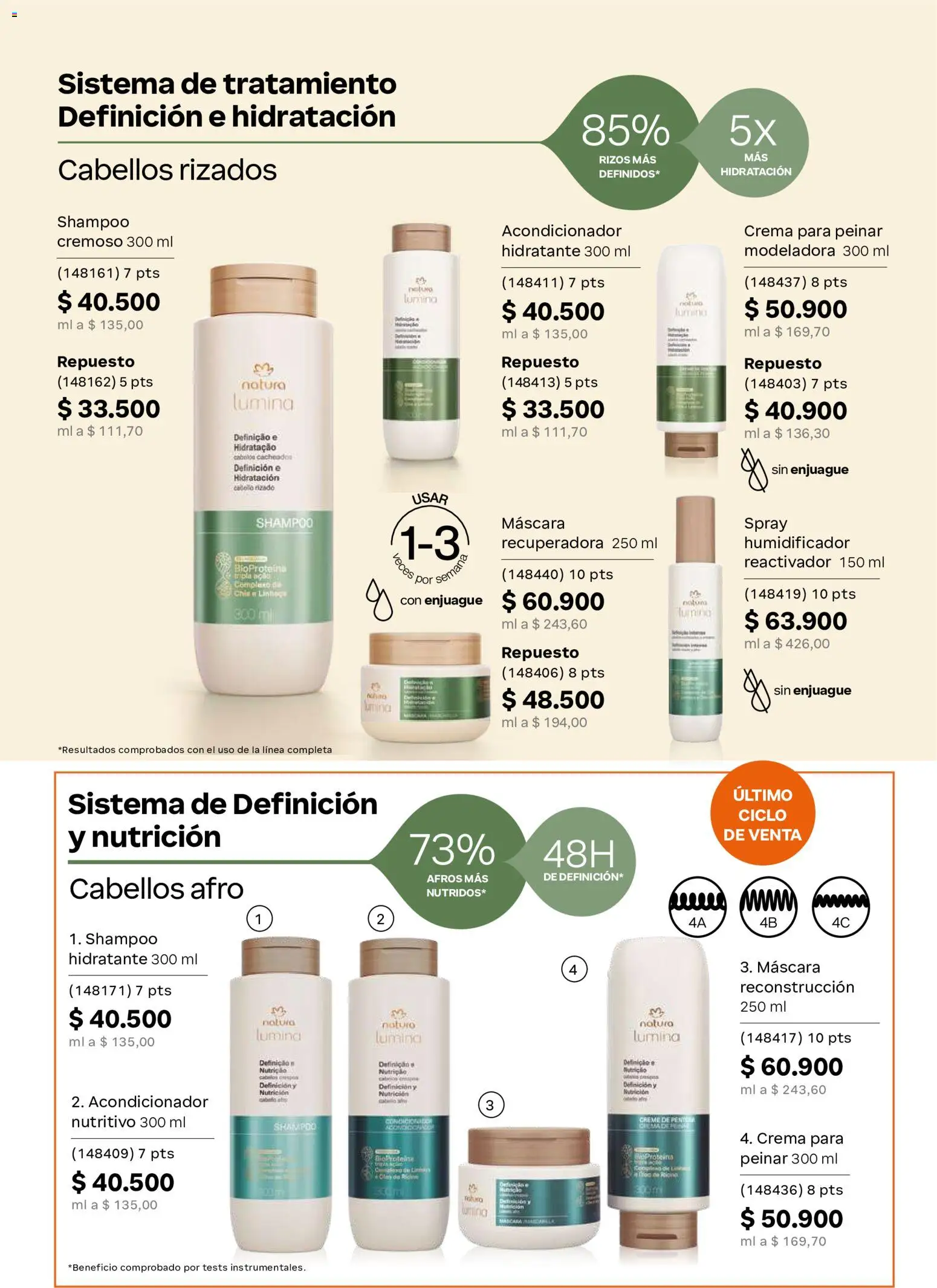 Natura revista - valida desde el 13/08/2026 | Página: 37 | Productos: Crema, Shampoo, Máscara, Acondicionador